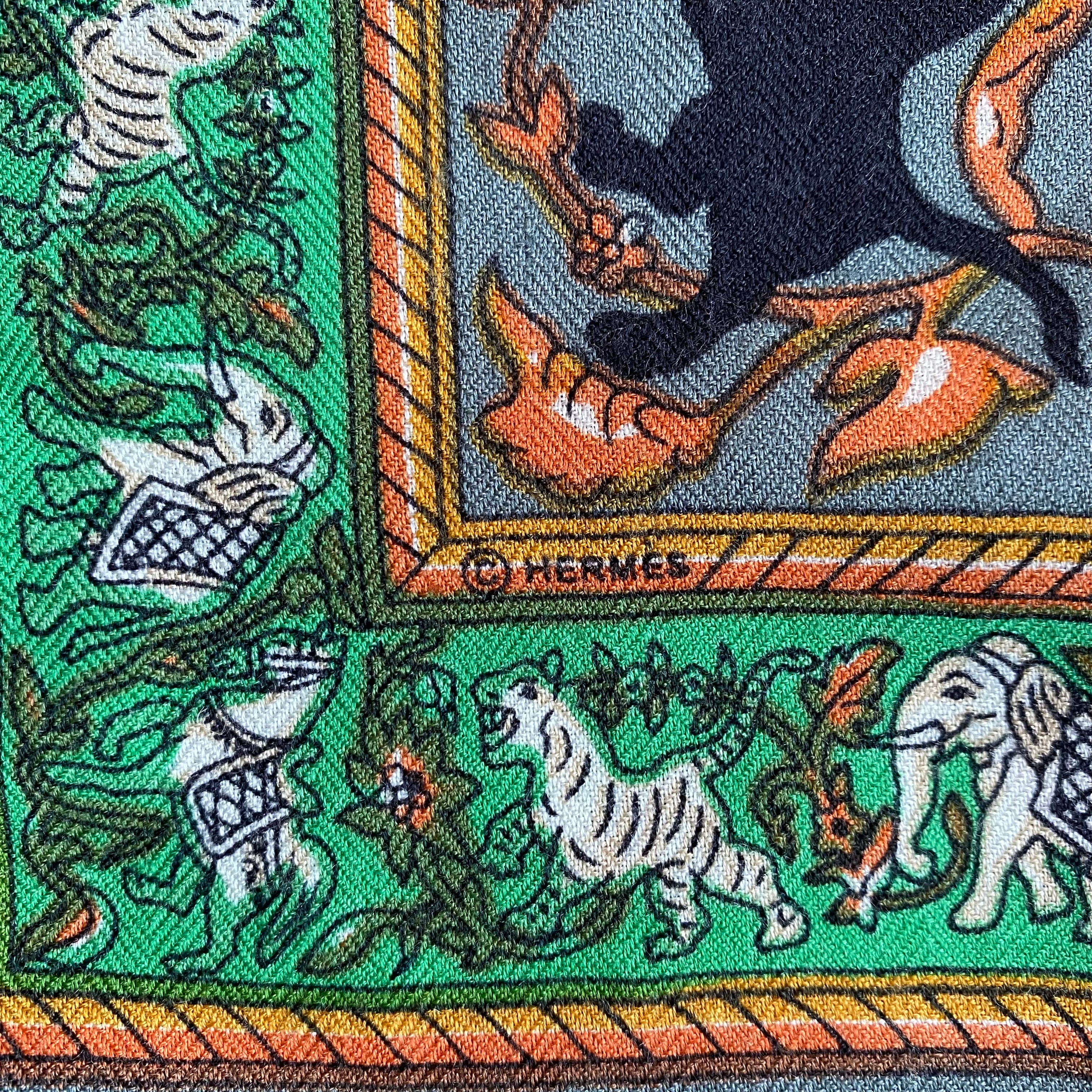 Hermès Chasse En Inde Cashmere/Silk Scarf