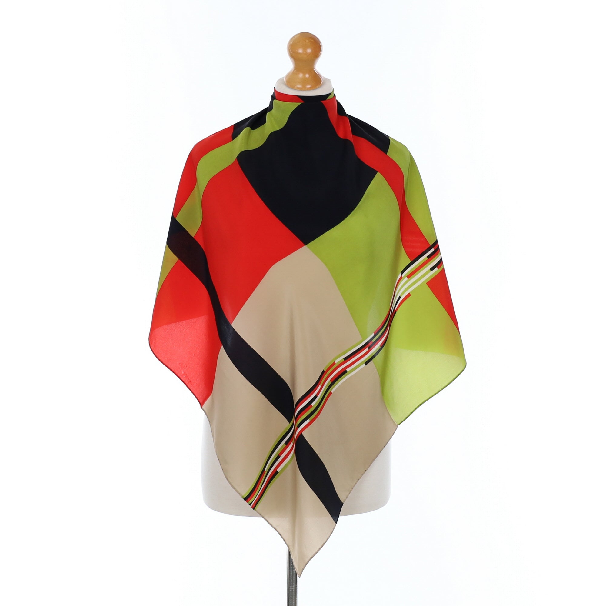 Country Casuals Multi Coloured Check Silk Scarf
