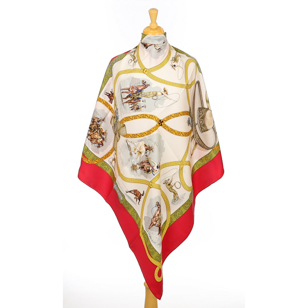 Immaculate Hermès Charreada Silk Scarf