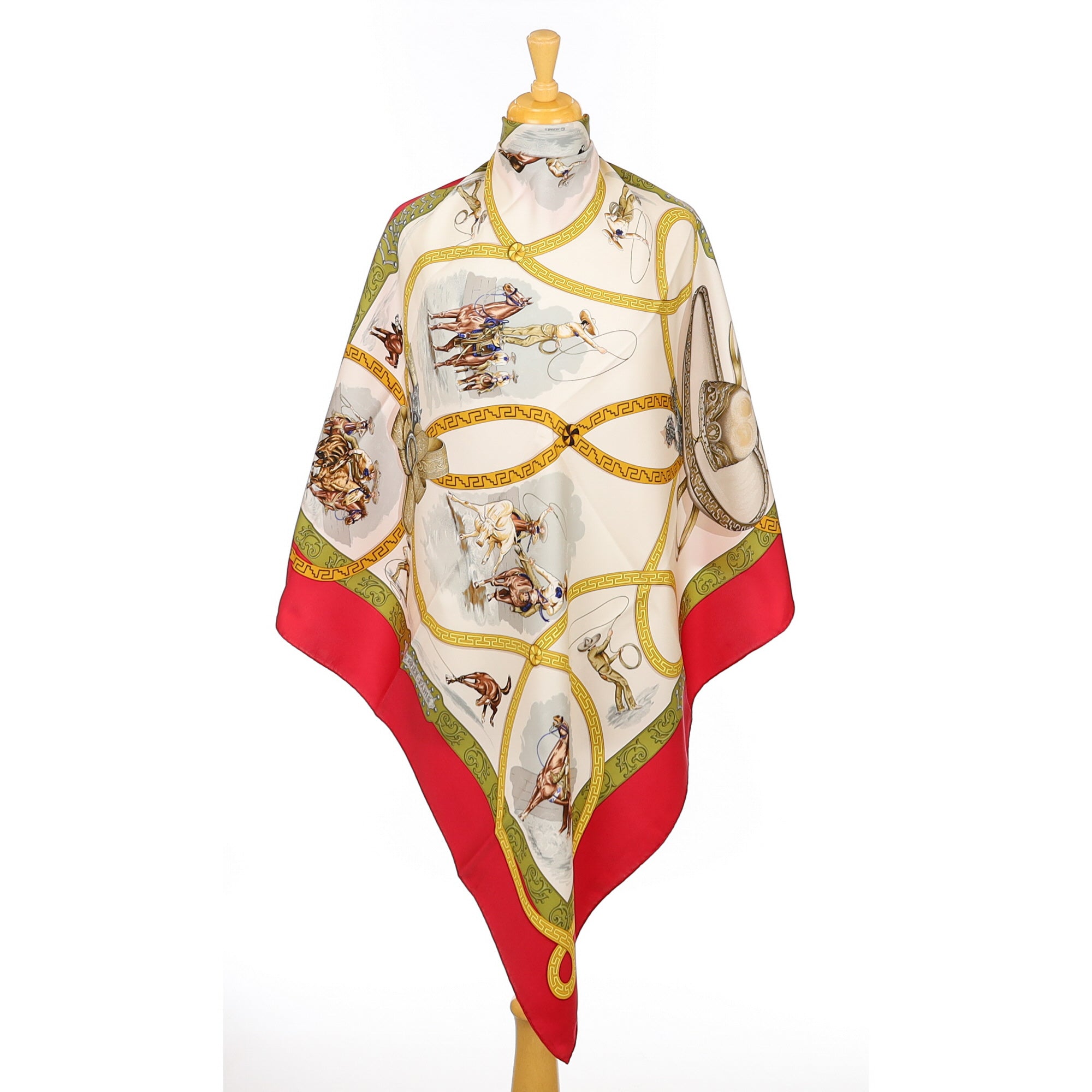 Immaculate Hermès Charreada Silk Scarf