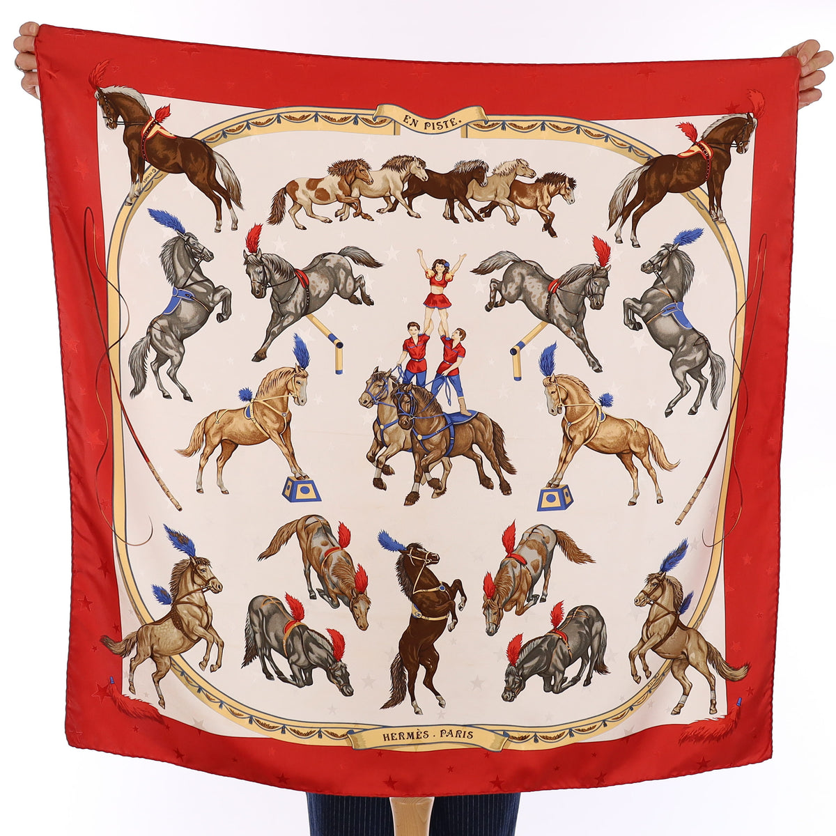 Hermès En Piste Silk Scarf