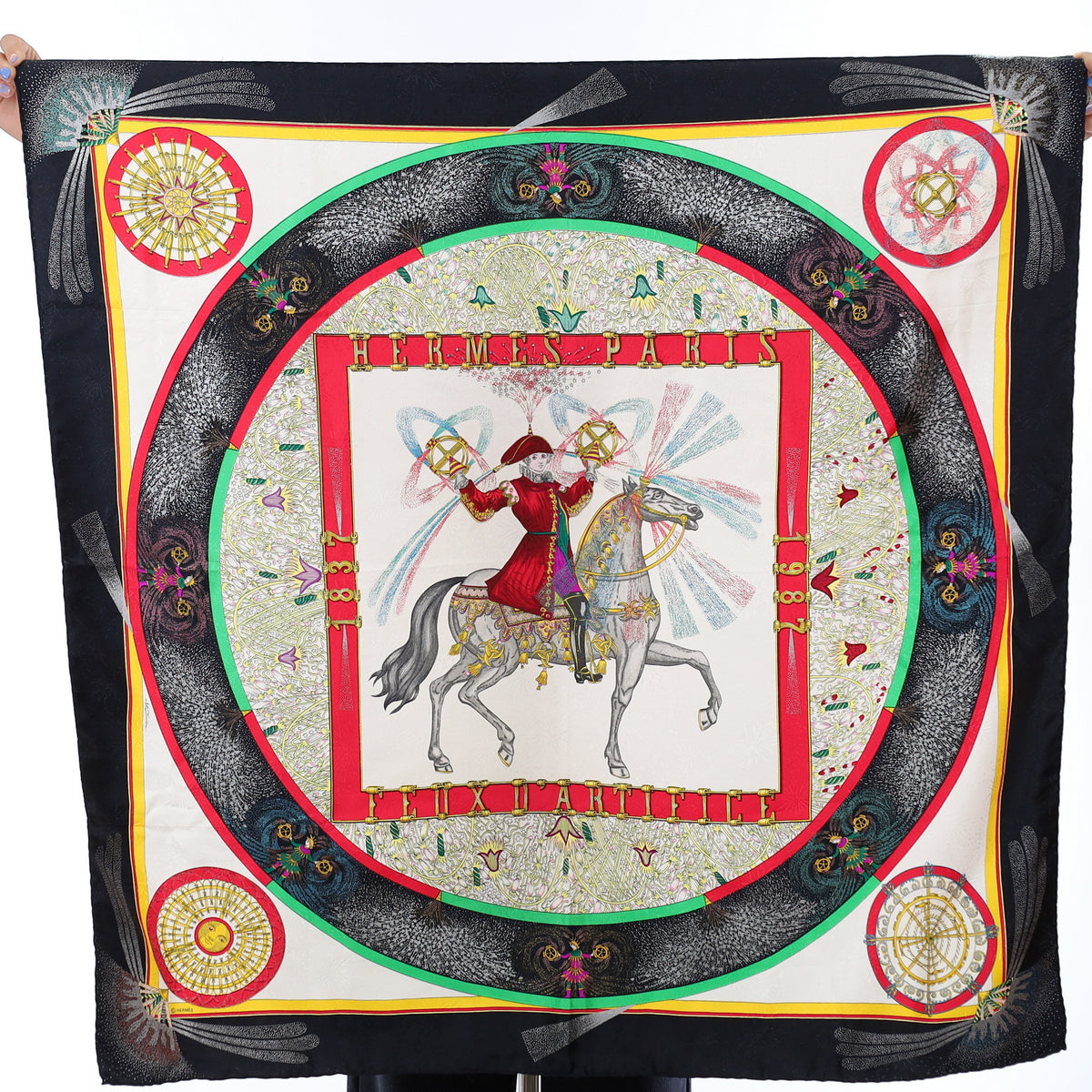 Pristine Hermès Feux D’Artifice Silk Scarf