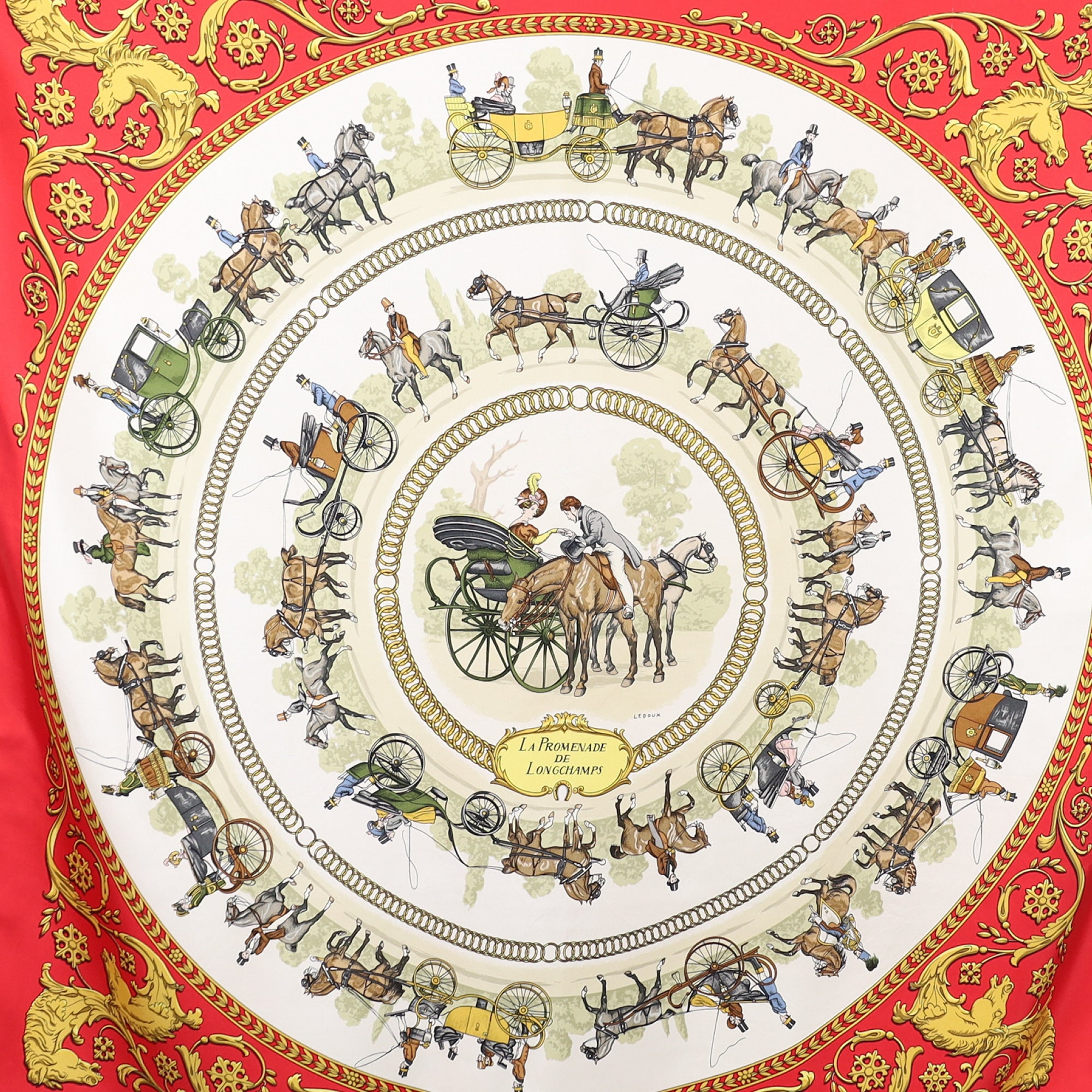 Hermès La Promenade de Longchamps Silk Scarf