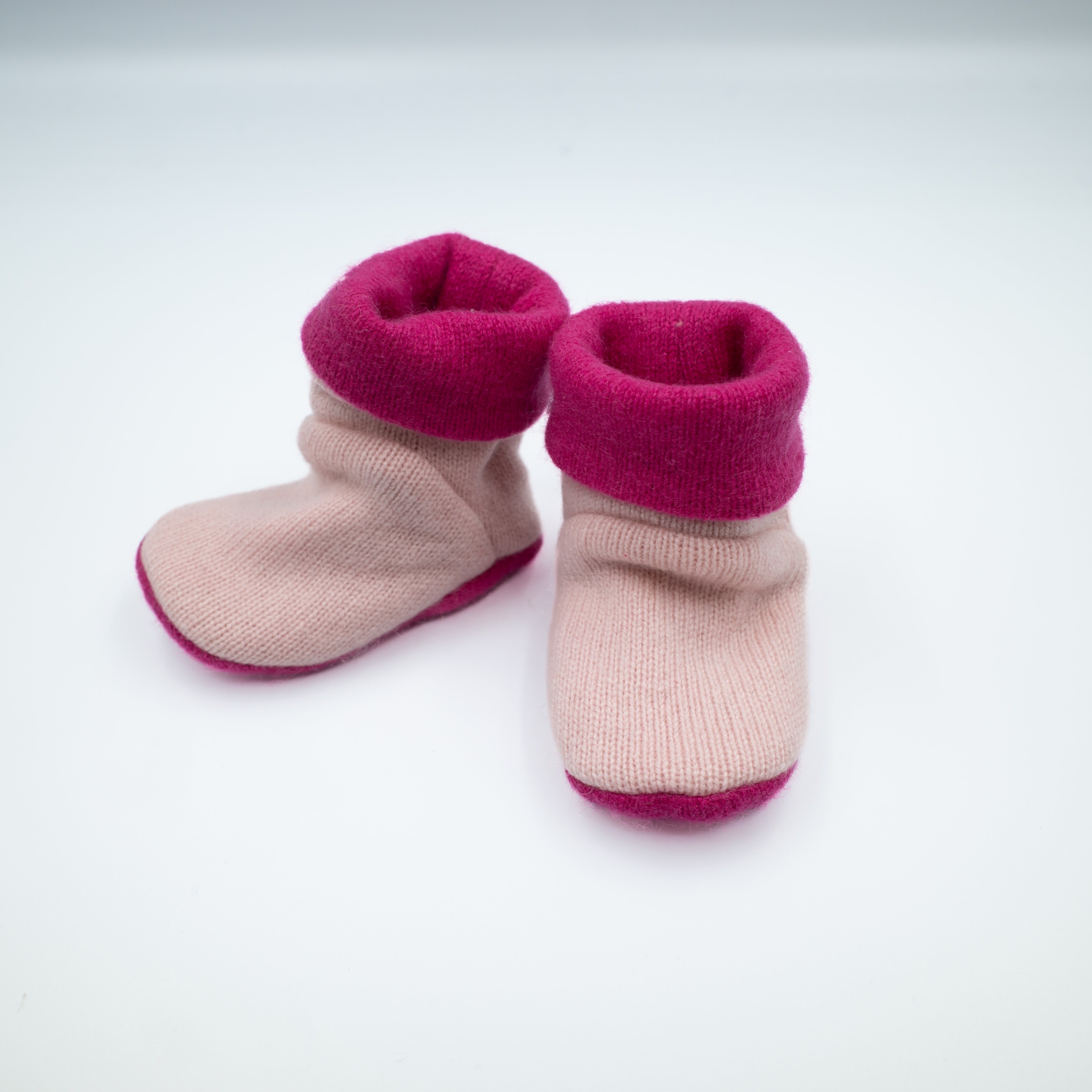 Cashmere Baby Boots in Pink