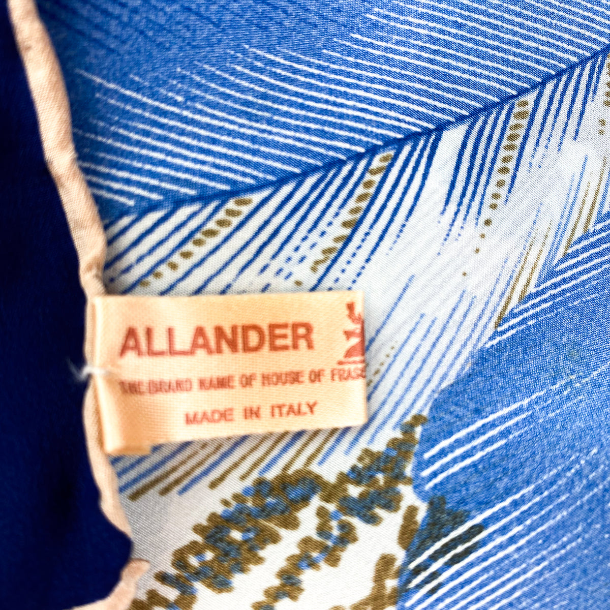 1970s Allander Italian Silk Scarf