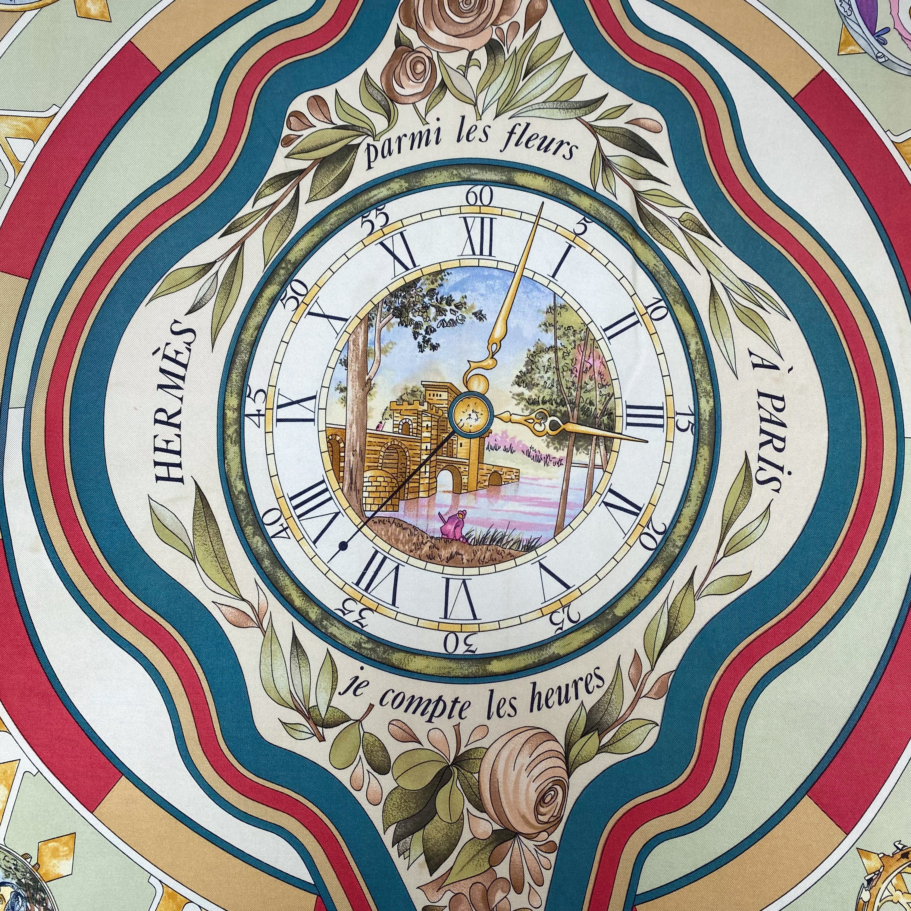 Hermès La Ronde des Heures Silk Scarf