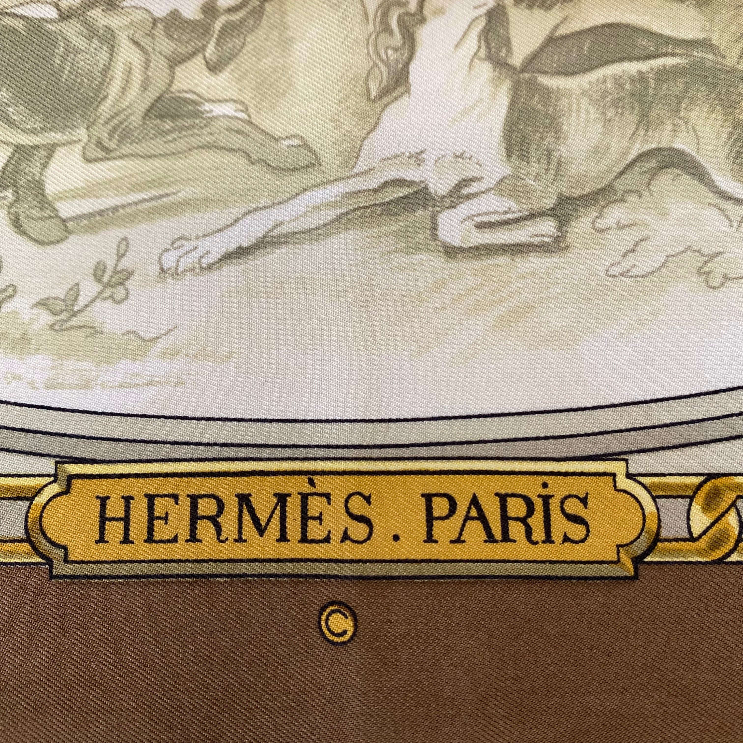 Hermès Armes de Chasse Silk Scarf