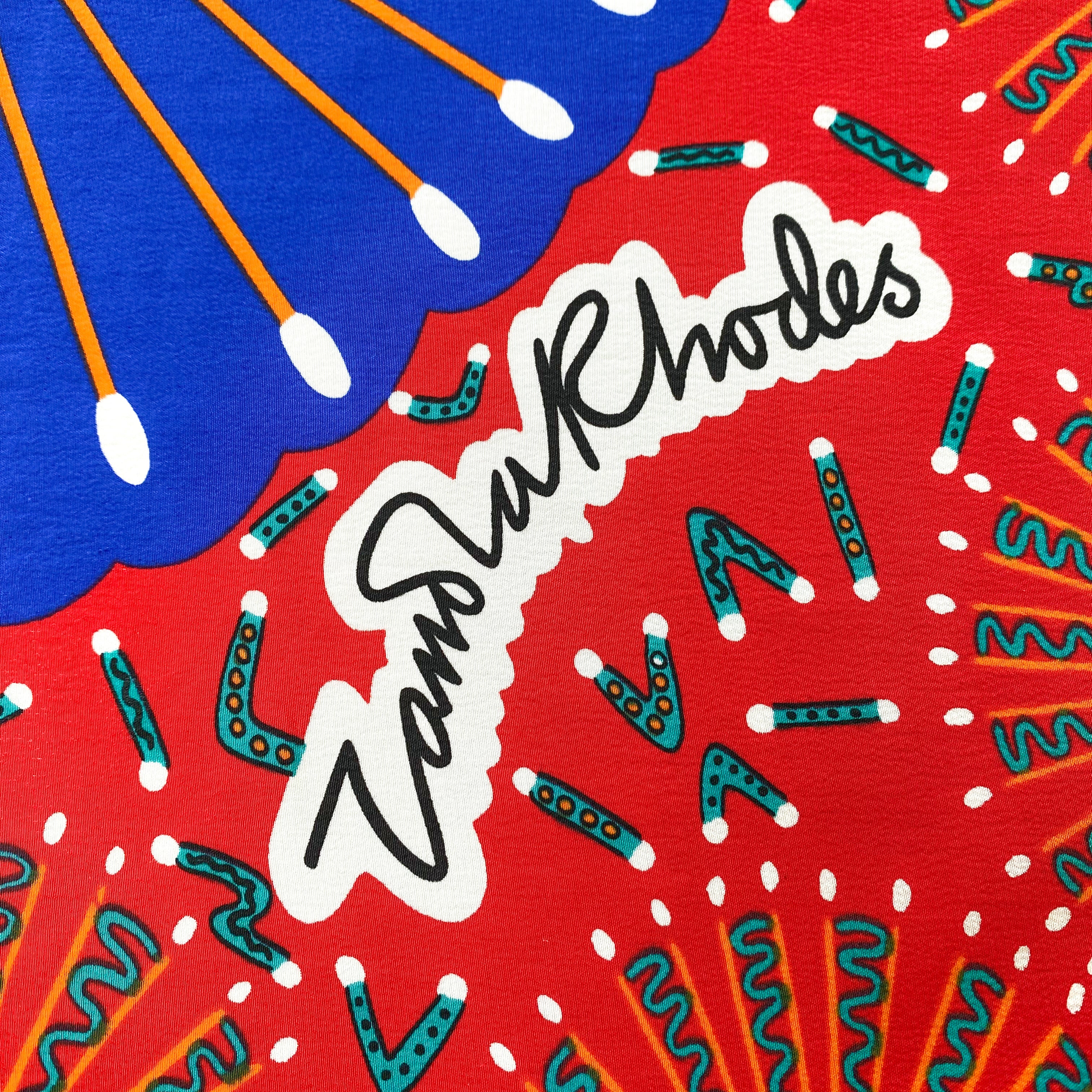 Stunning Zandra Rhodes Designer Silk Scarf