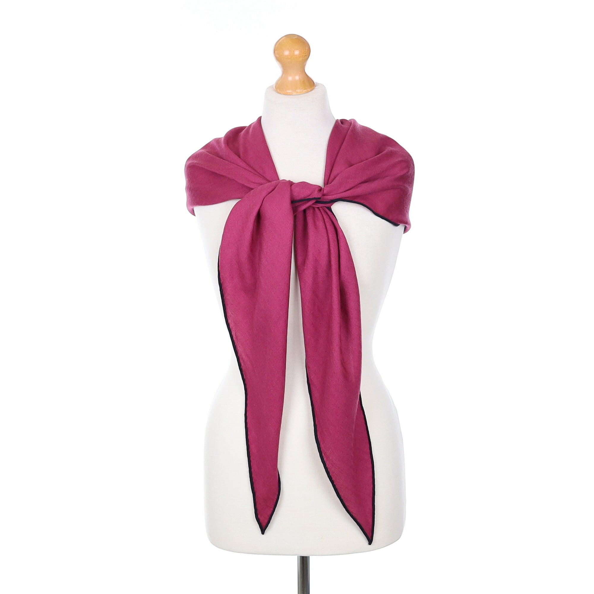 Hermès Pink Cashmere Losange Scarf