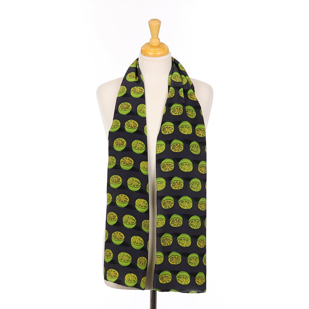 Charlotte Sparre Lime Design Silk Scarf