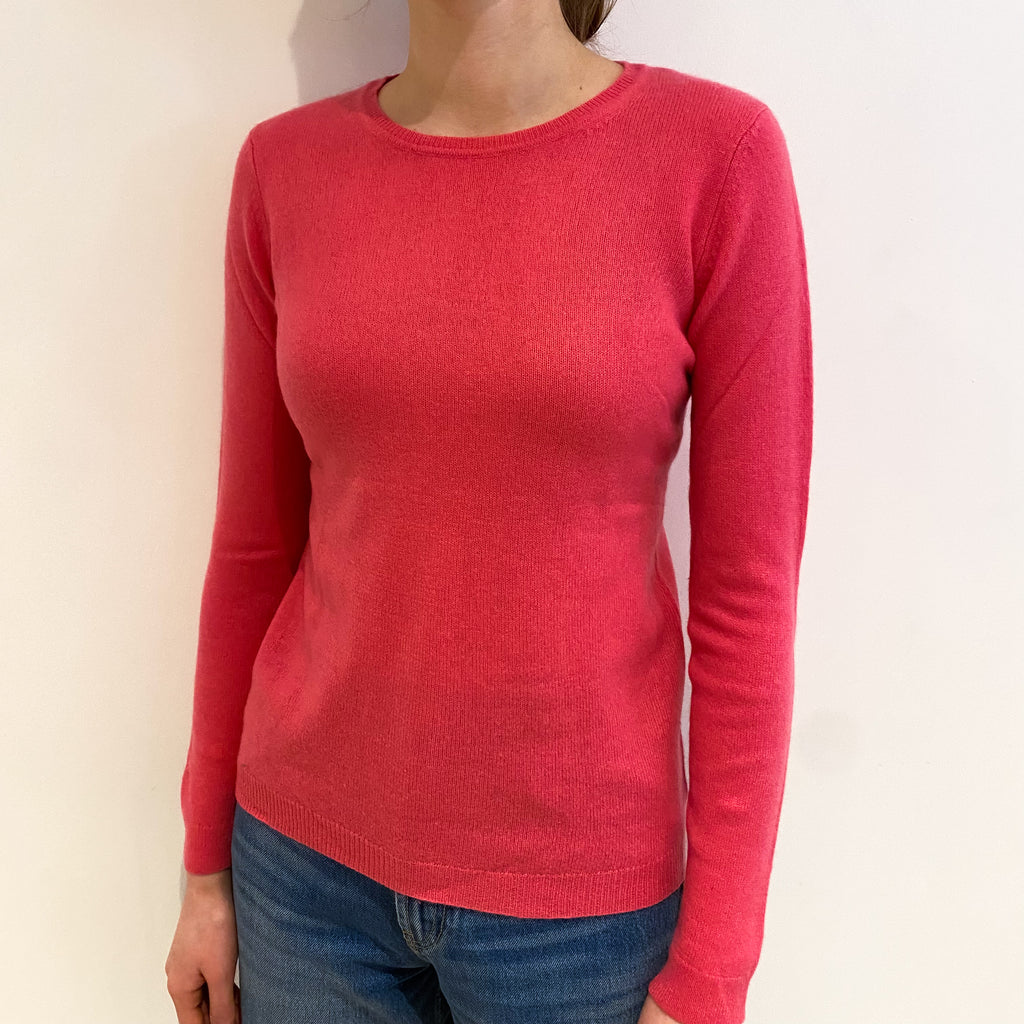 Lupin Pink Cashmere Crew Neck Jumper Extra Small