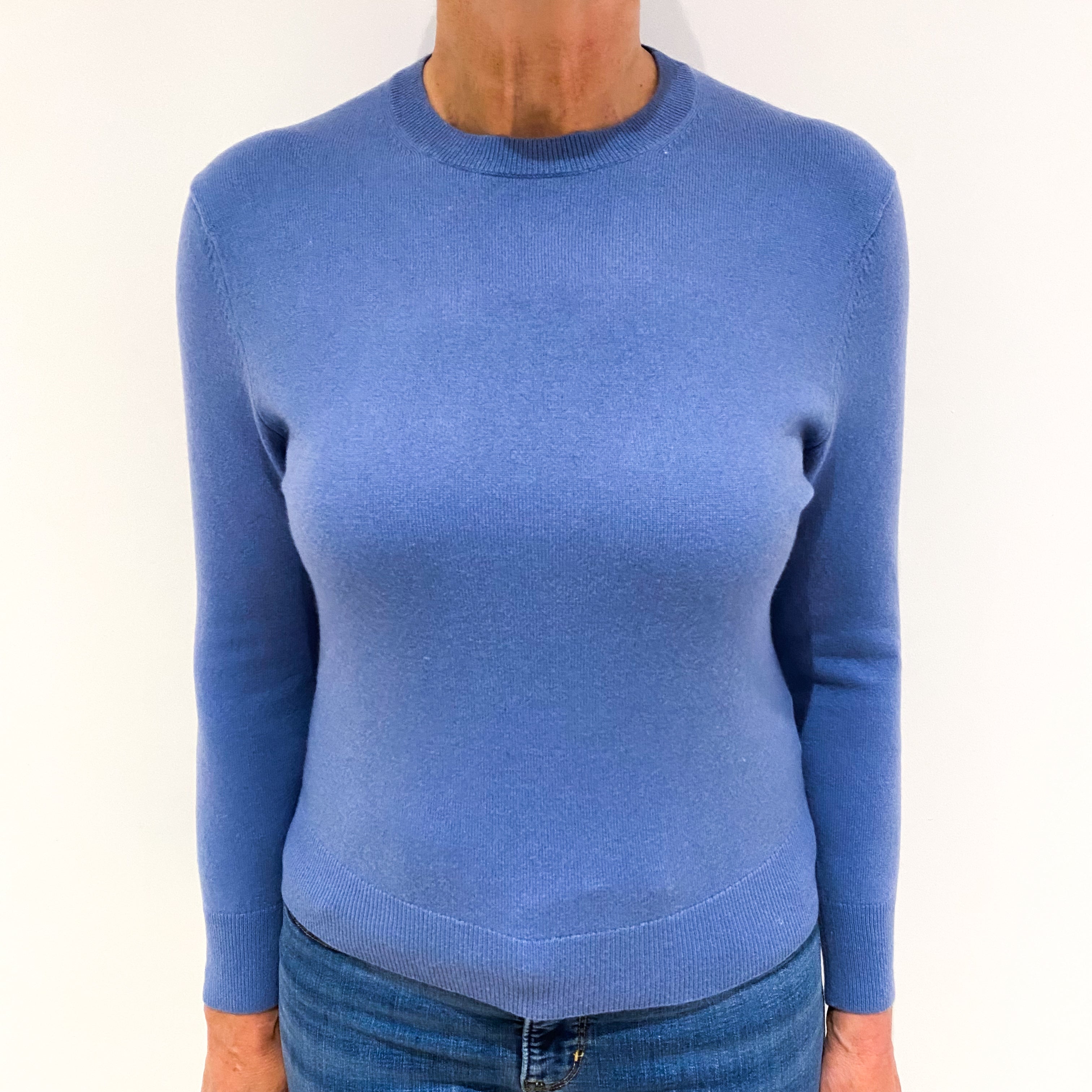 Airforce Blue Cashmere Crew Neck Jumper Medium