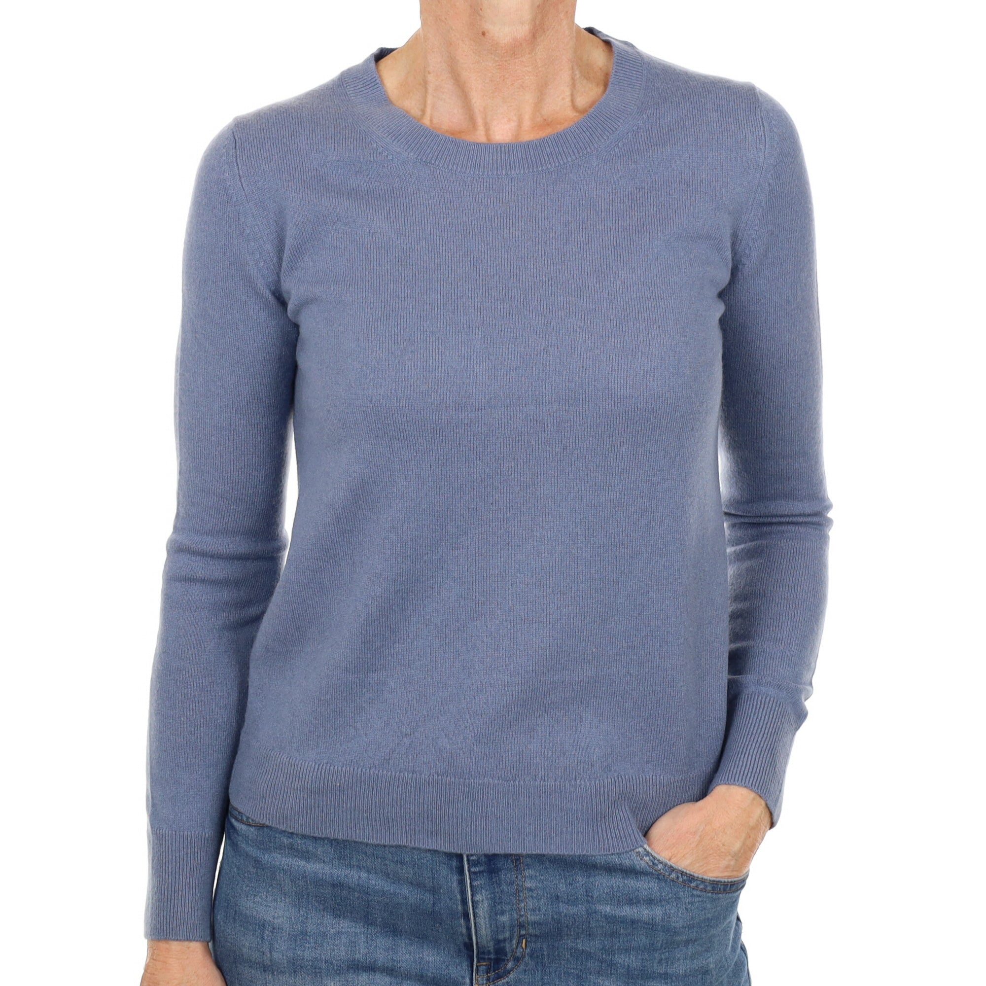 Airforce Blue Cashmere Crew Neck Jumper Small