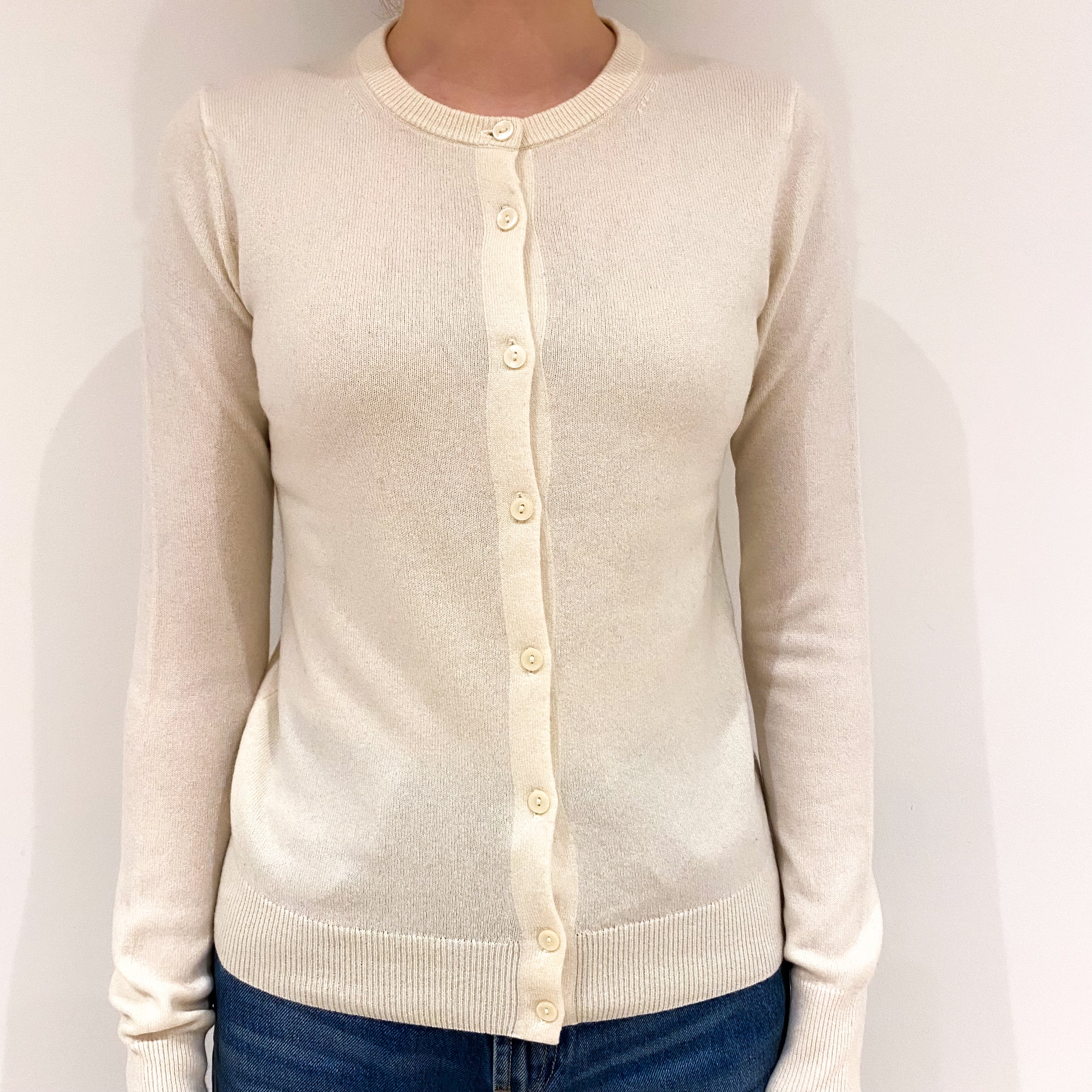 Cream Cashmere Cardigan Extra Small