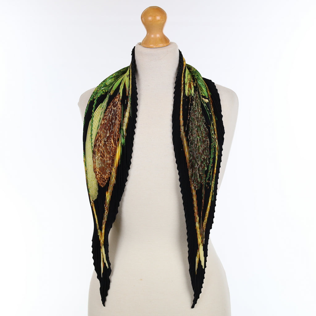 Hermès Jardin Créole Plisse Silk Scarf