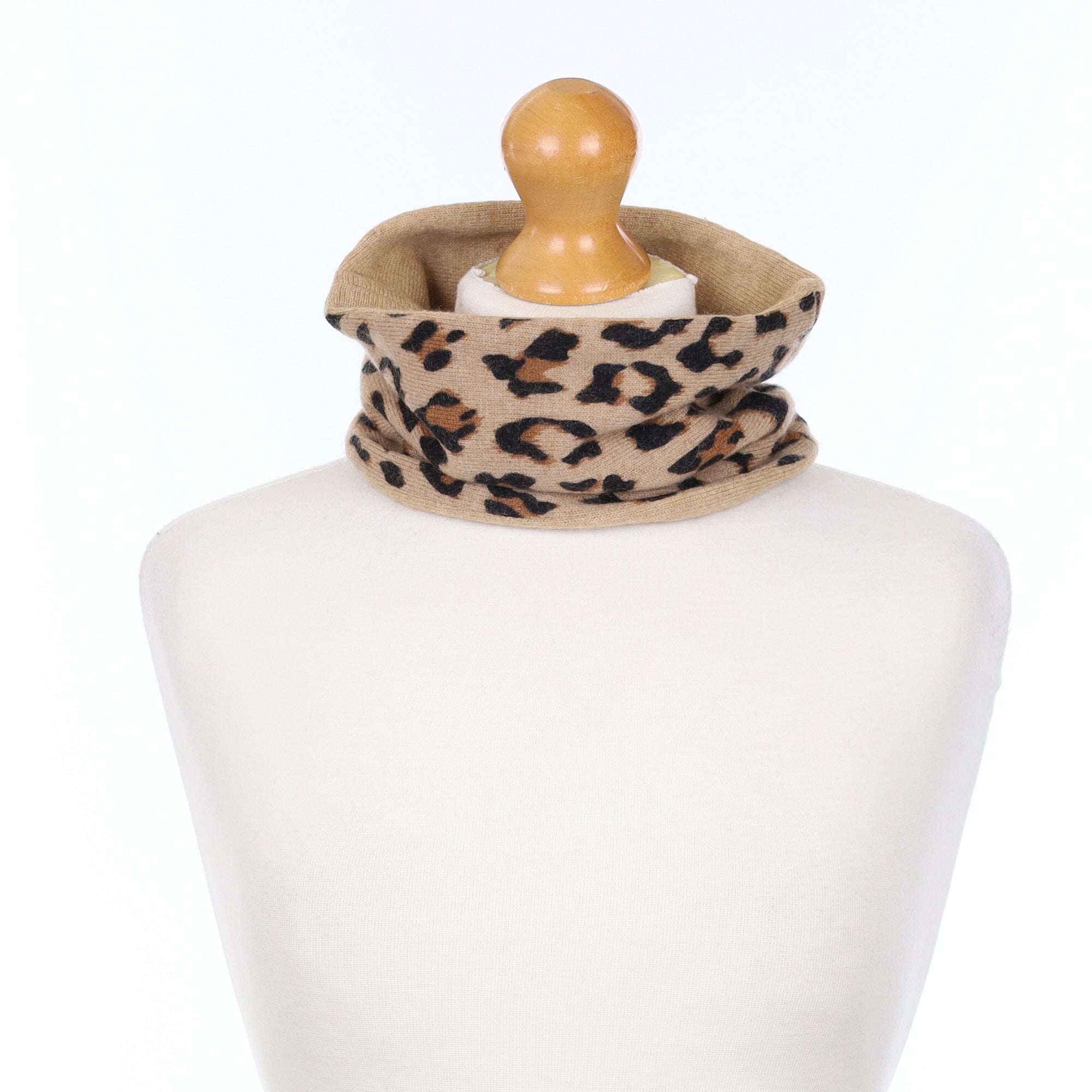 Caramel Leopard Print Neck Warmer
