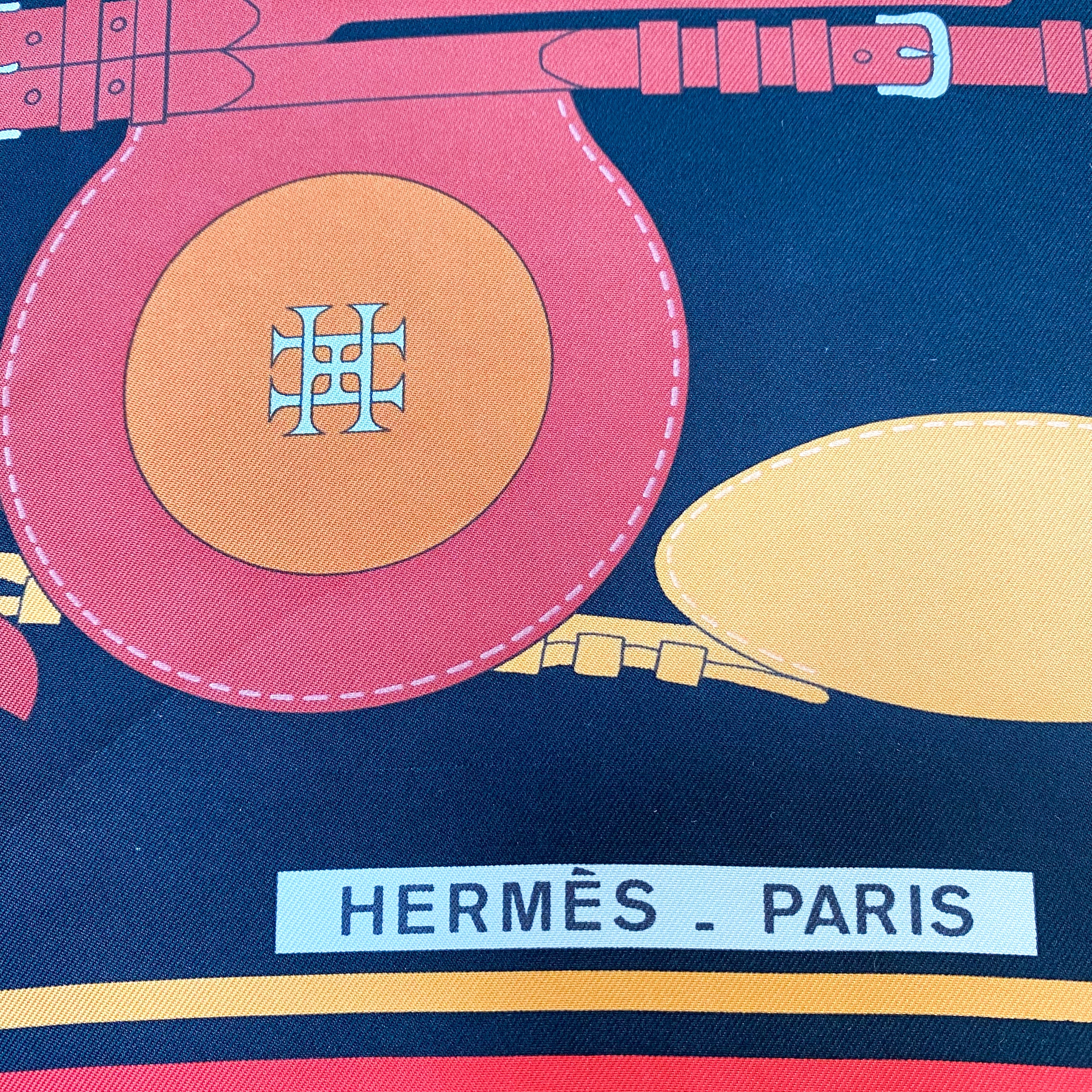 Boxed Hermés Brides et Frontaux Vintage Silk Scarf