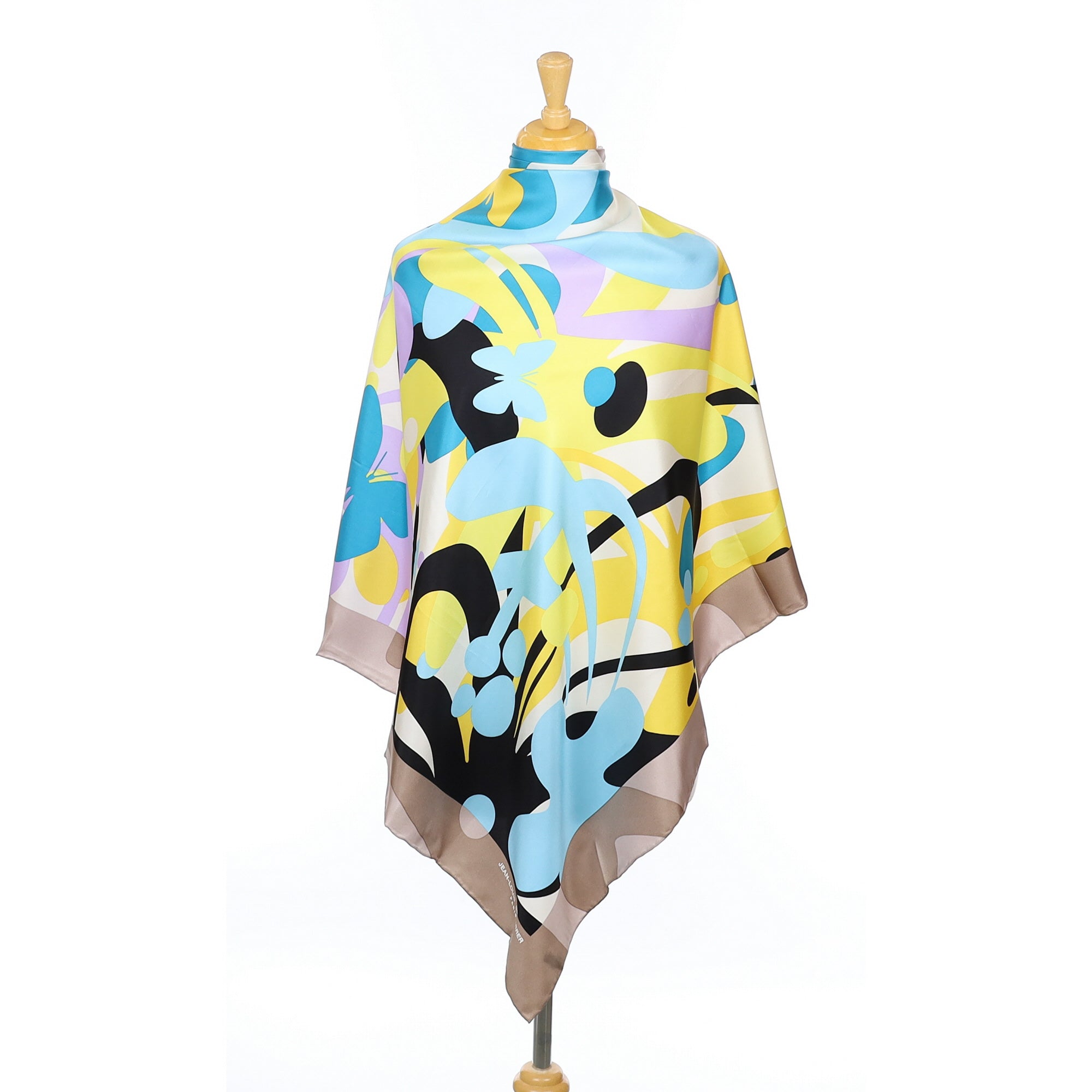 Jean Louis Scherrer Abstract Silk Scarf