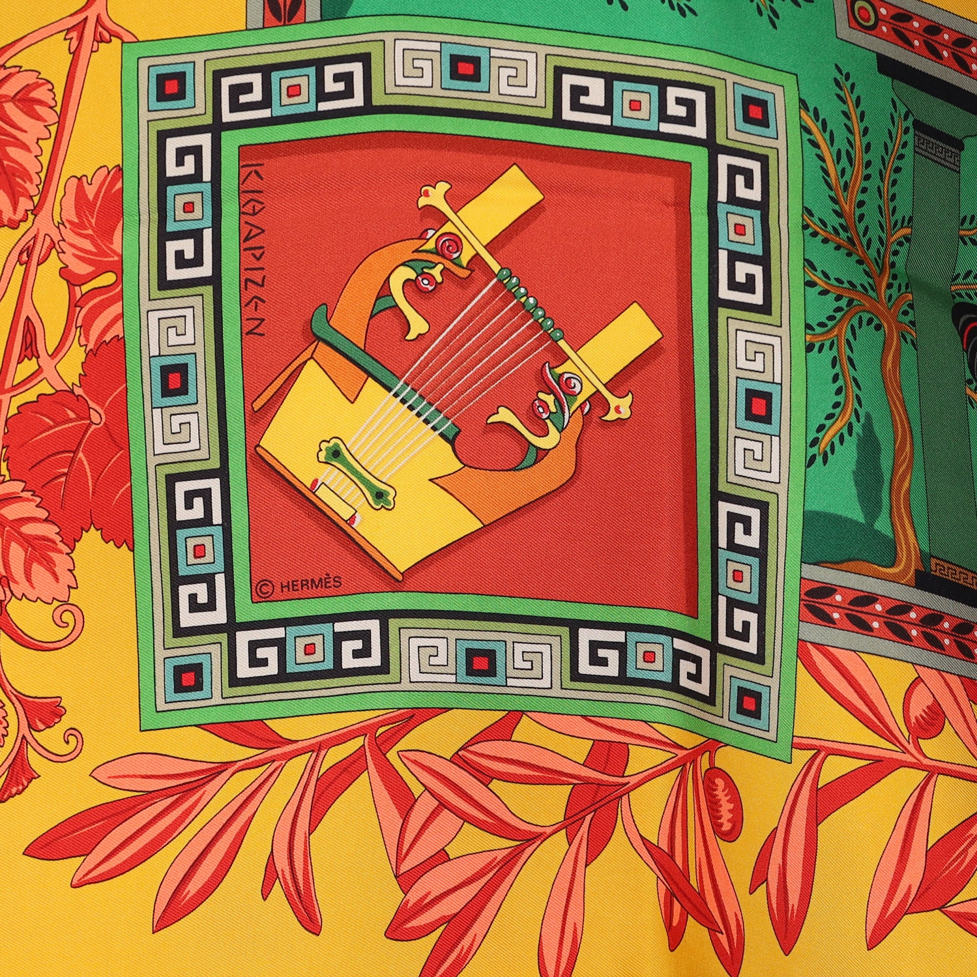 Hermès Musique des Dieux Silk Scarf