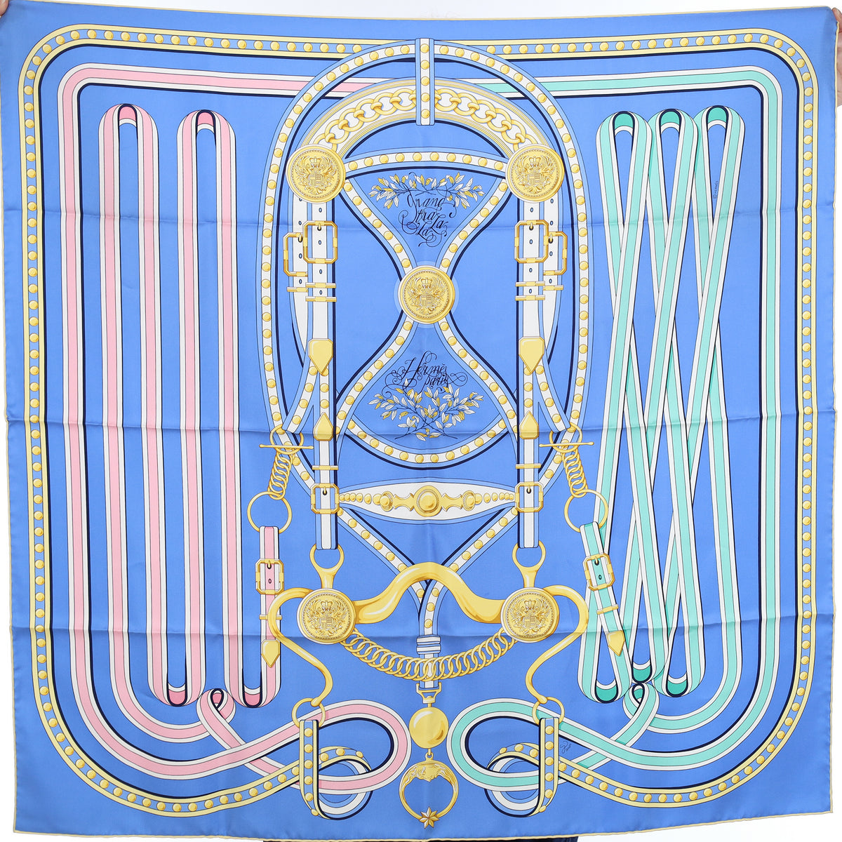 Brand New Boxed Hermès Grand Tralala Silk Scarf