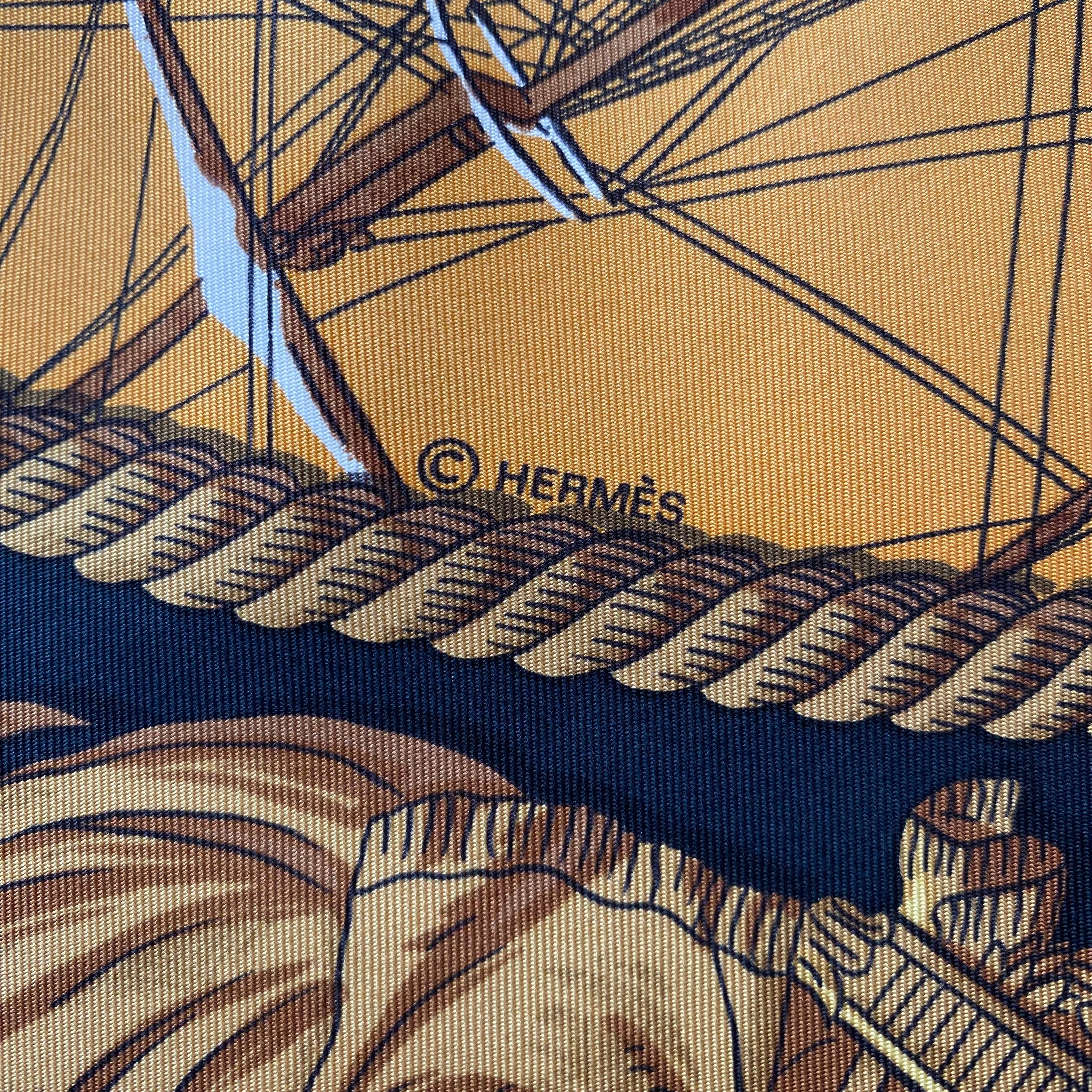 Hermès Marine et Cavalerie Silk Scarf