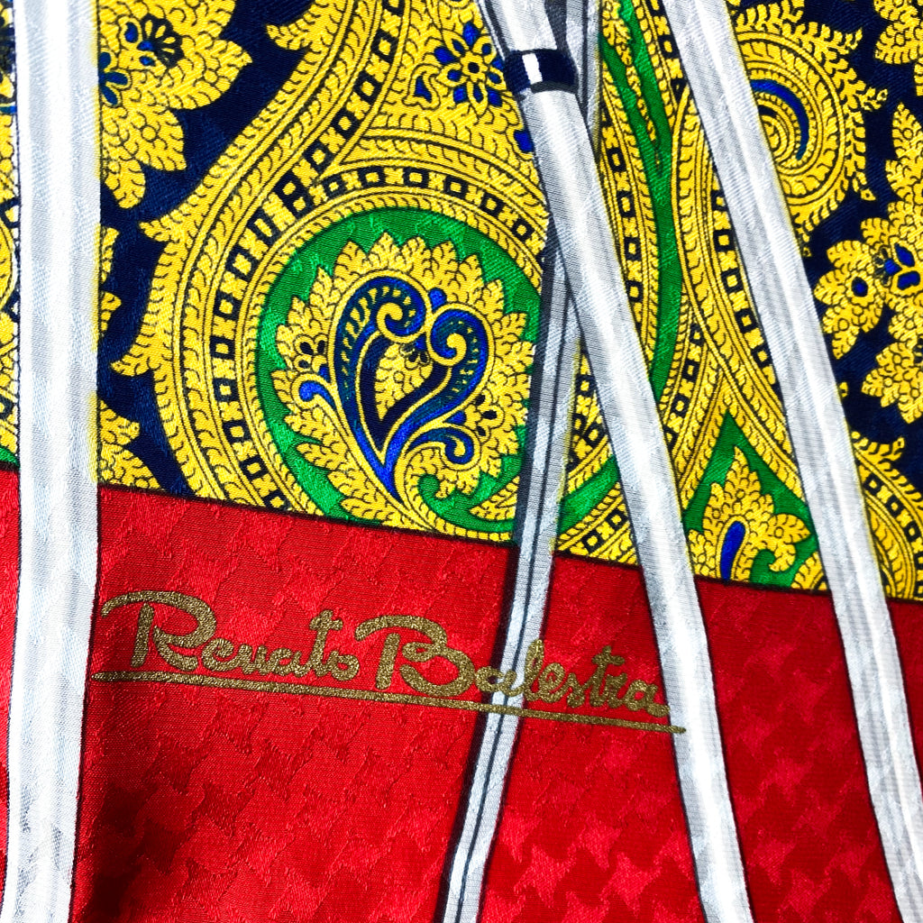 Brand New Renalto Balestra Golf Designer Silk Scarf
