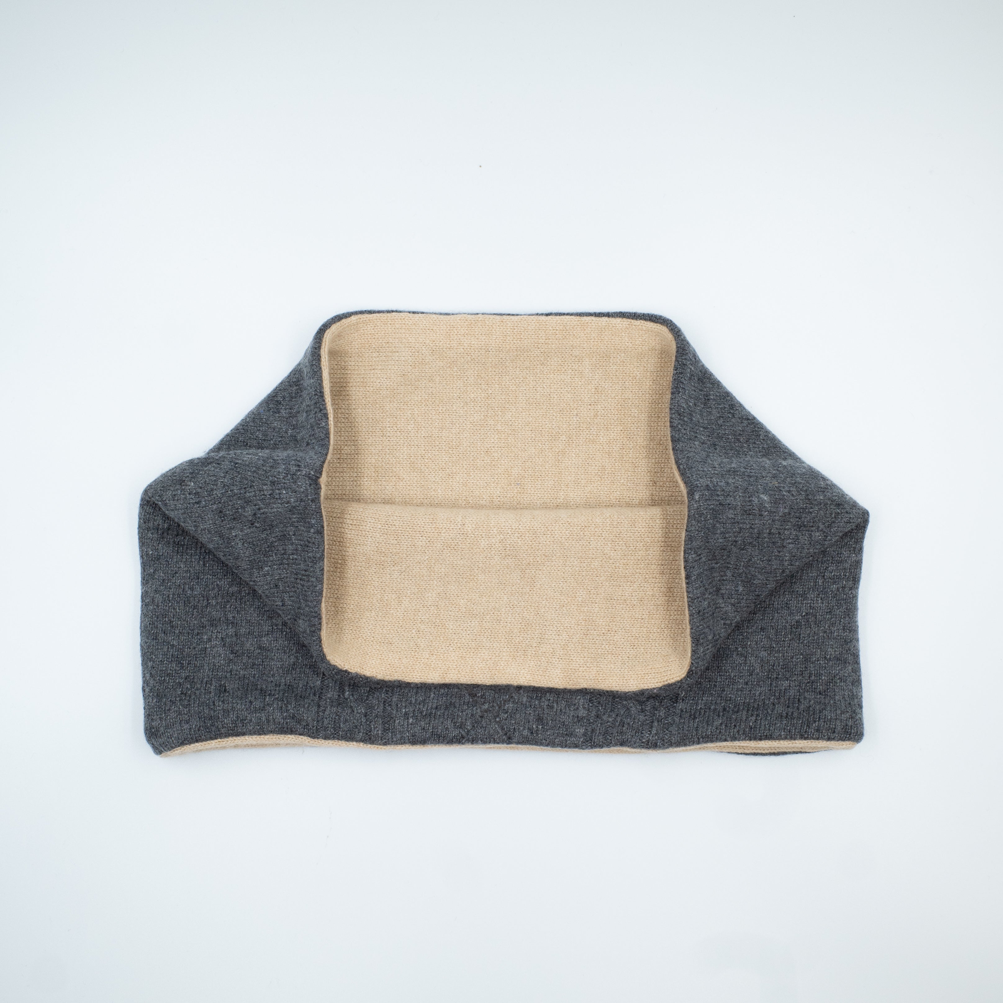 Slate Grey and Sand Neck Warmer