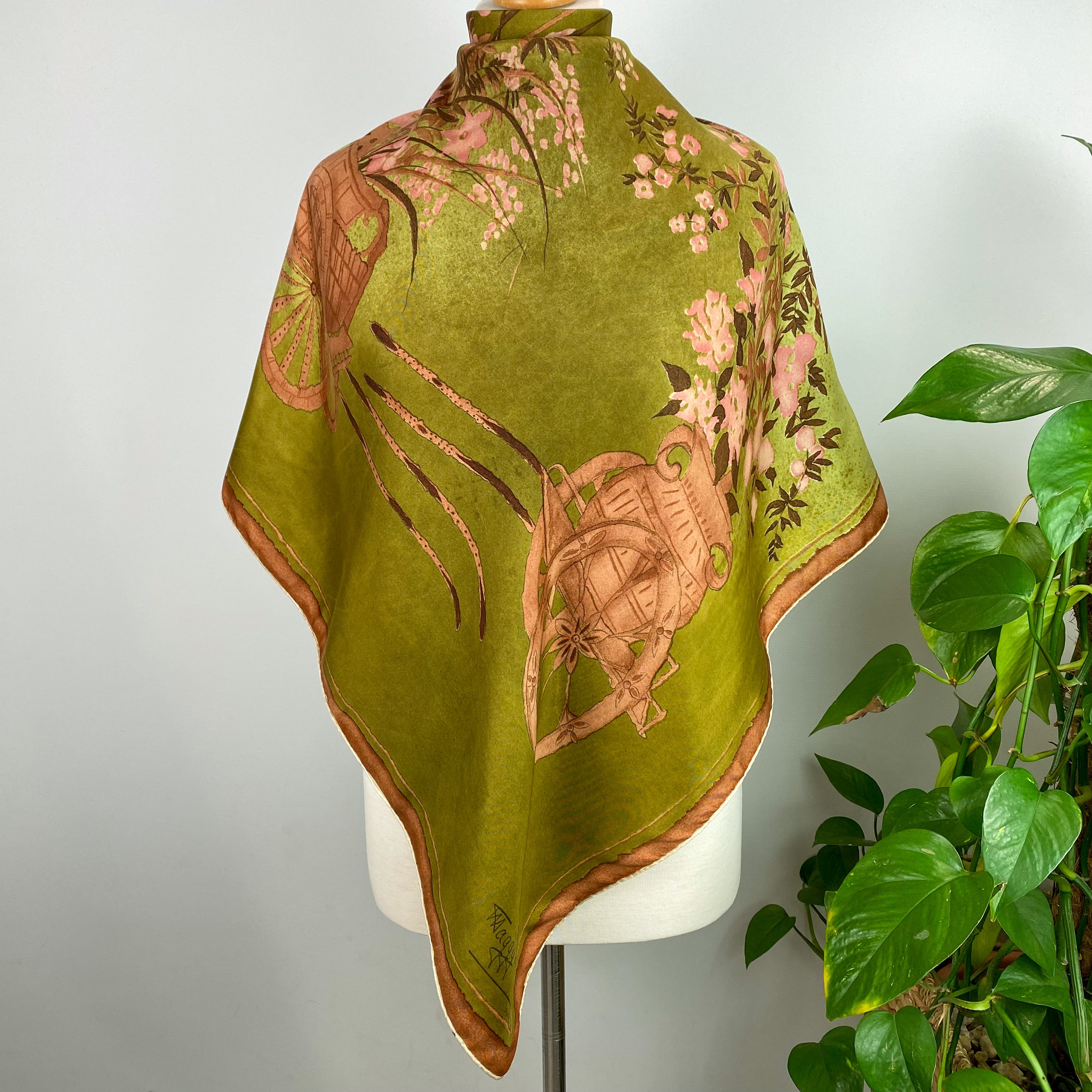 Maggy Rouff French Vintage Silk Scarf