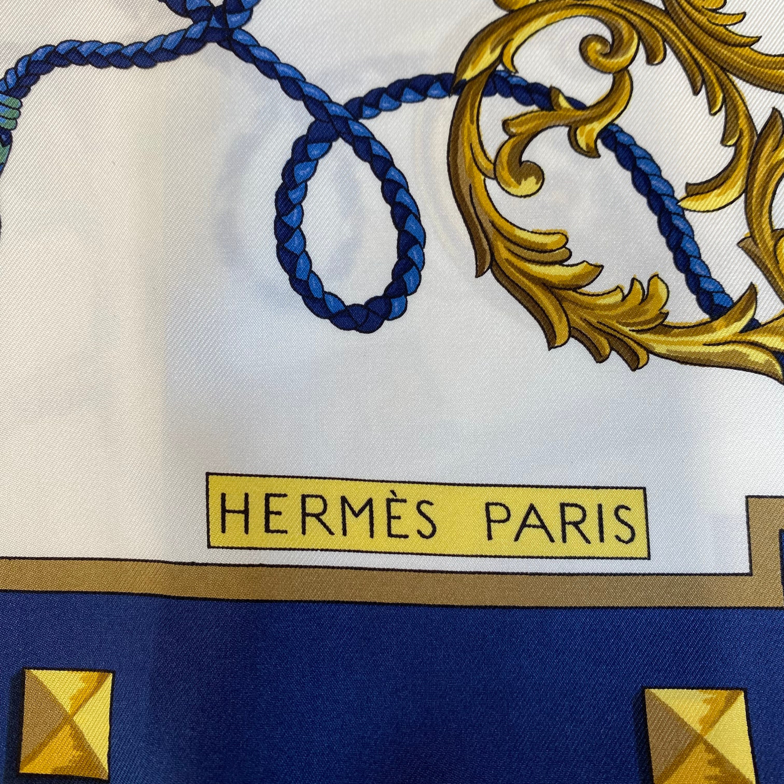 Brand New Boxed Hermès Les Clefs Silk Scarf