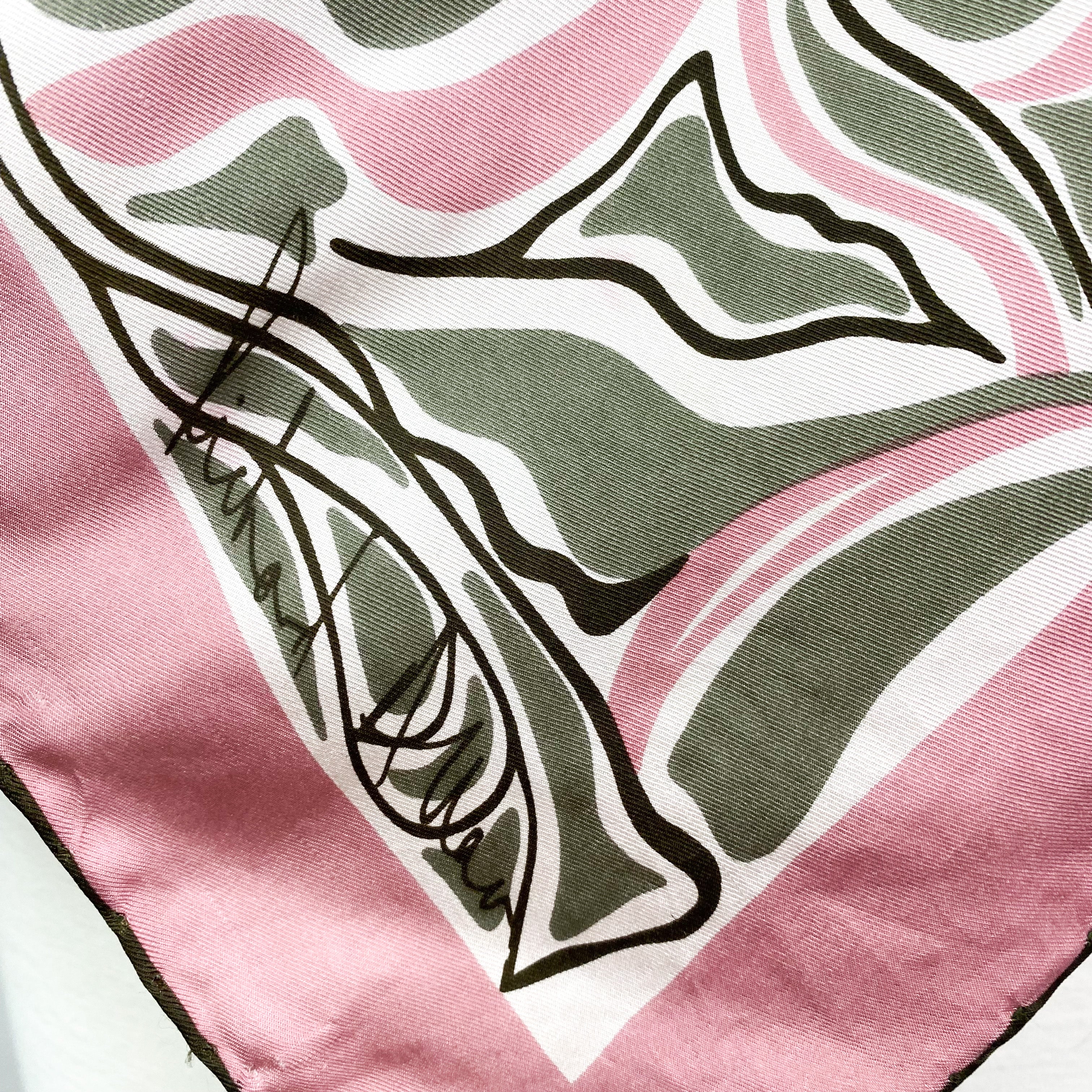 Richard Allan Abstract Design Vintage Silk Scarf