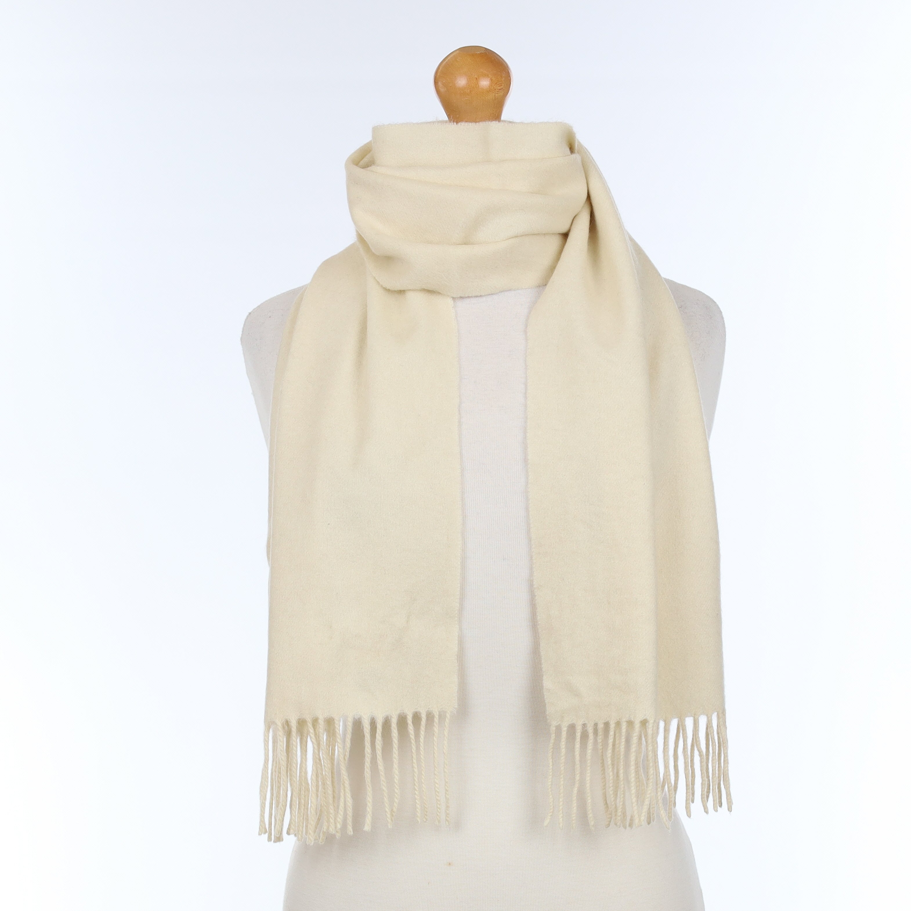 Vanilla Cream Cashmere Woven Scarf