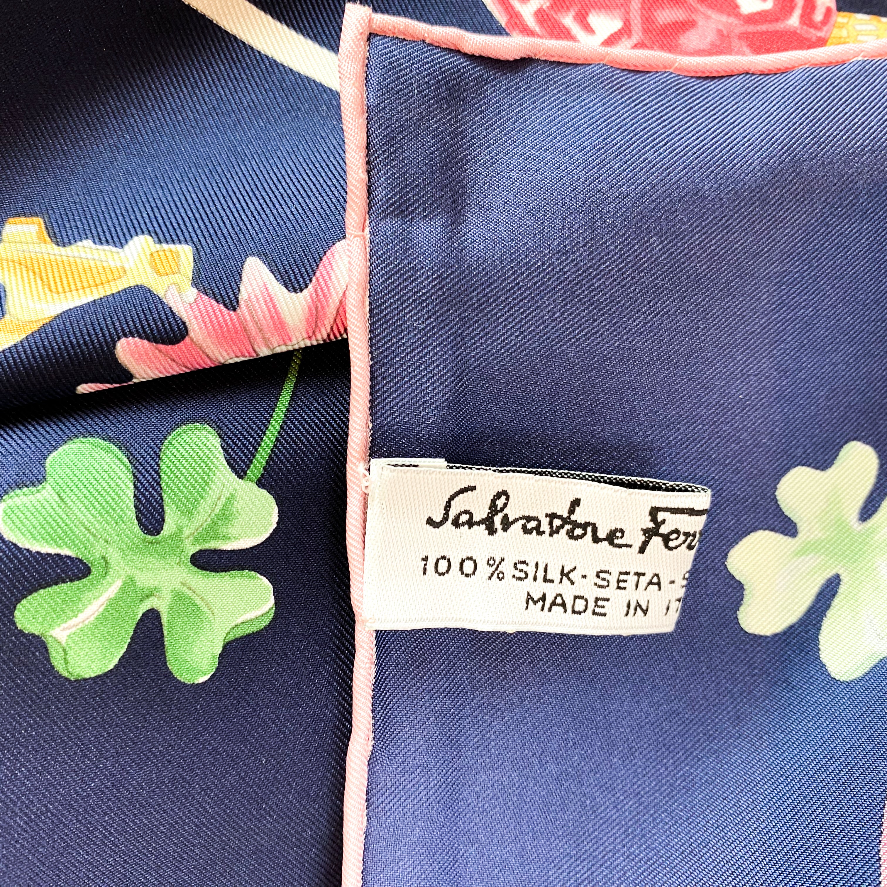 Immaculate Salvatore Ferragamo Designer Silk Scarf