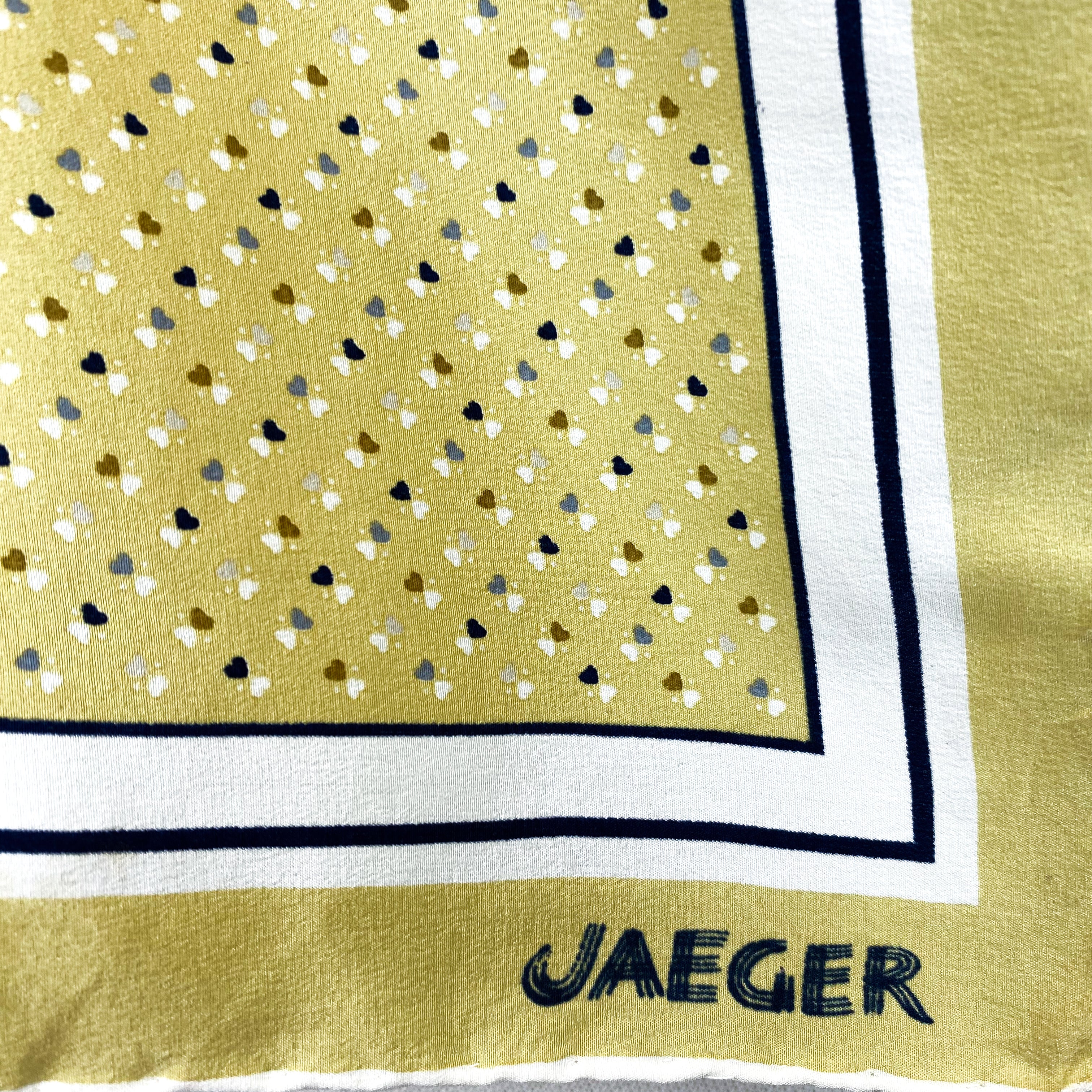 1970s Jaeger Vintage Silk Scarf