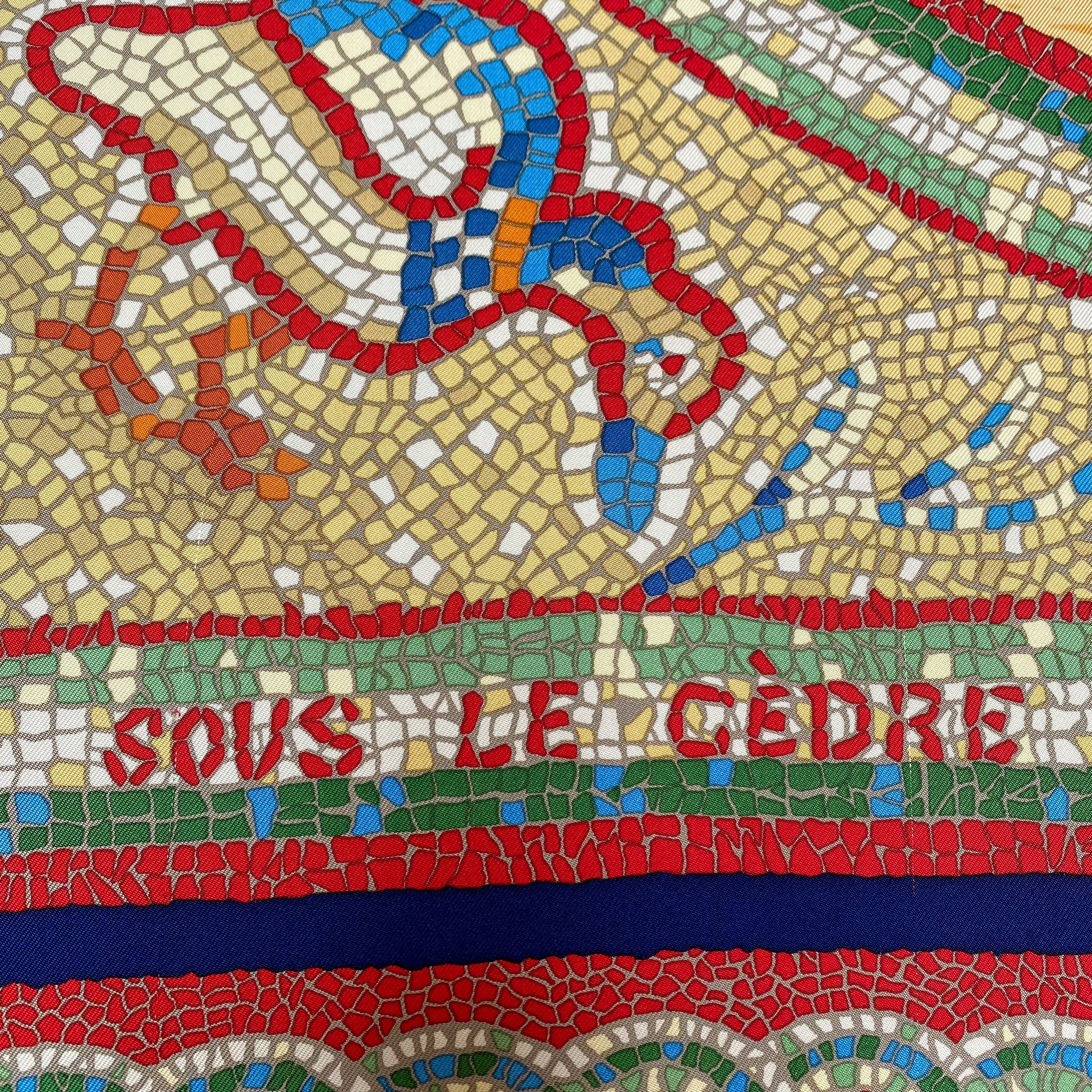 Boxed Hermès Sous le Cedre 2011 Silk Scarf