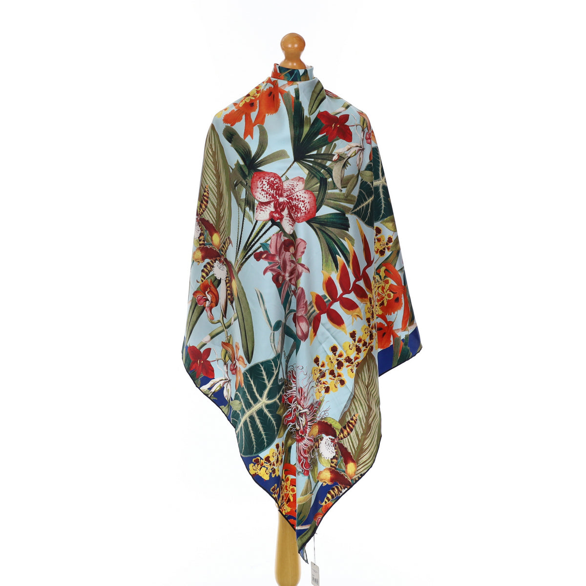 Brand New Boxed Large Jim Thompson Botanical Silk Scarf