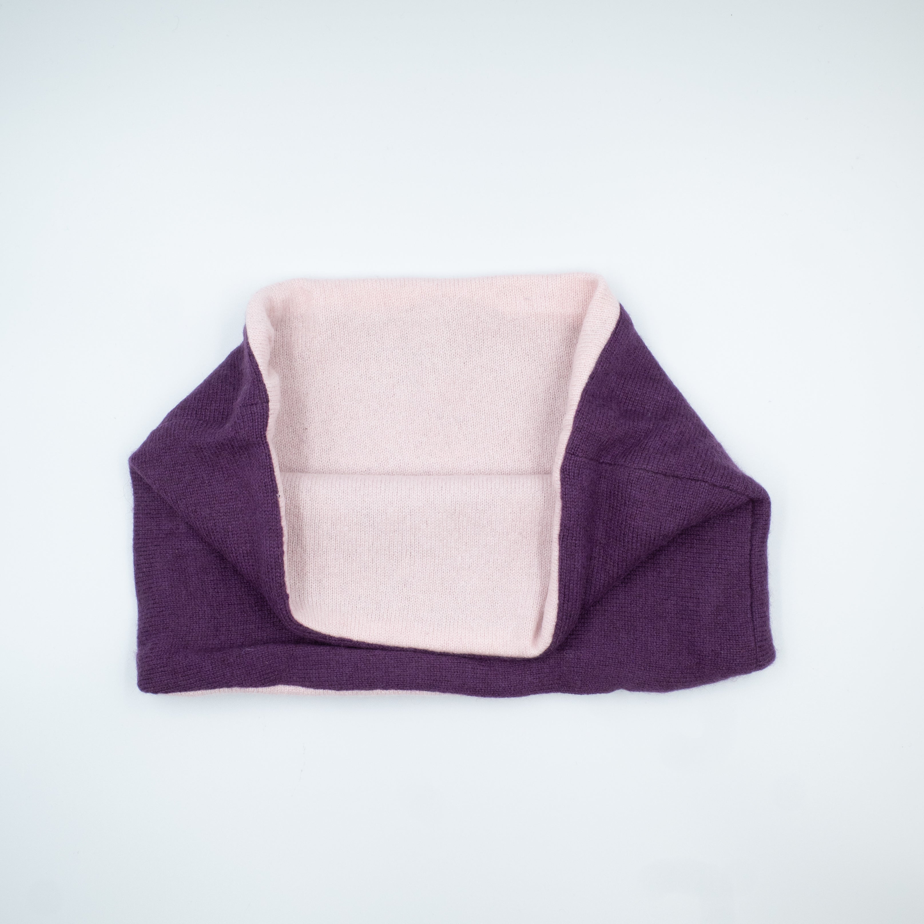 Plum Purple and Baby Pink Neck Warmer