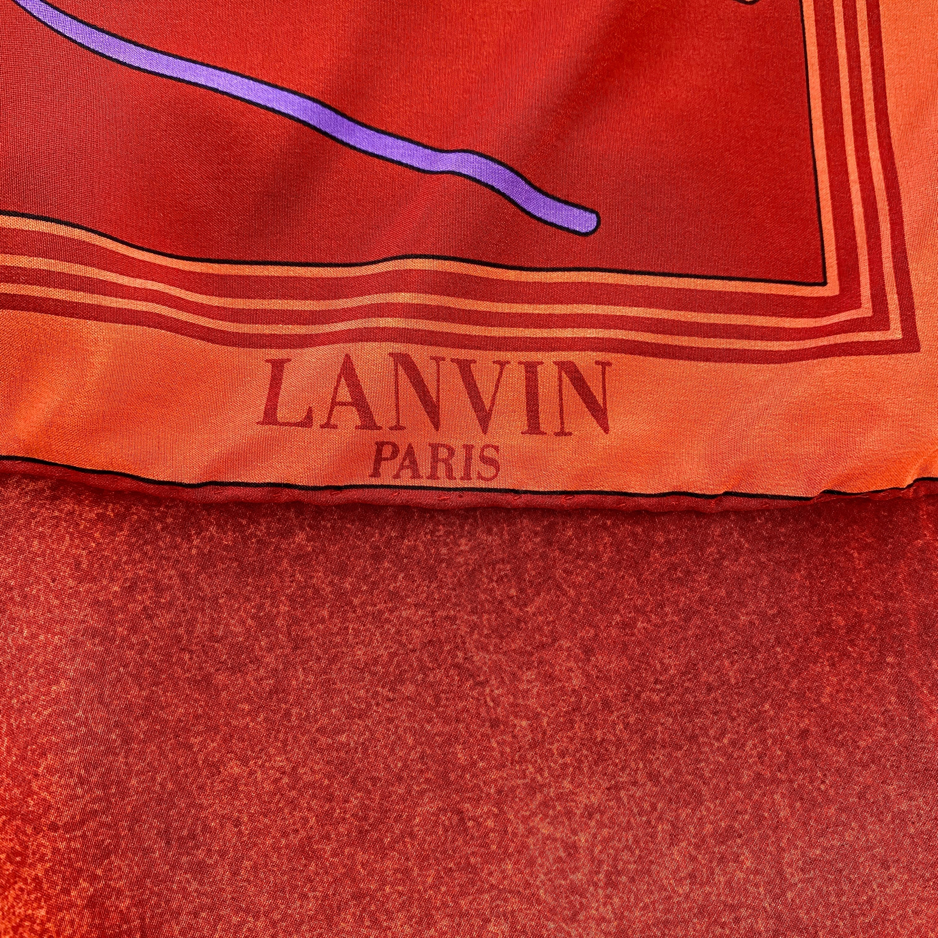 Lanvin Abstract Designer Silk Scarf