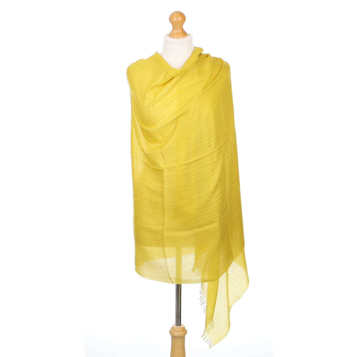 Scottish Sunflower Yellow Extra Fine Woven Cashmere & Silk Wrap