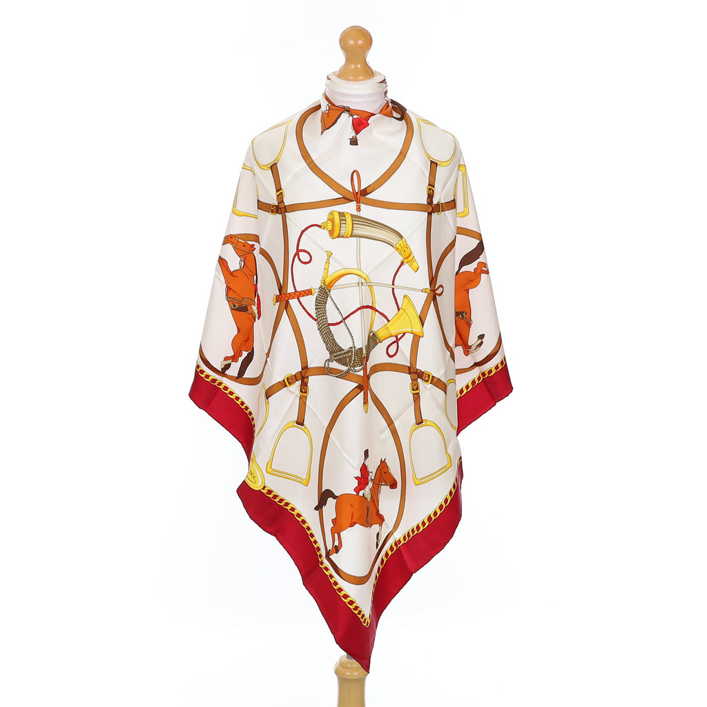 Brand New Gucci Equestrian Vintage Silk Scarf