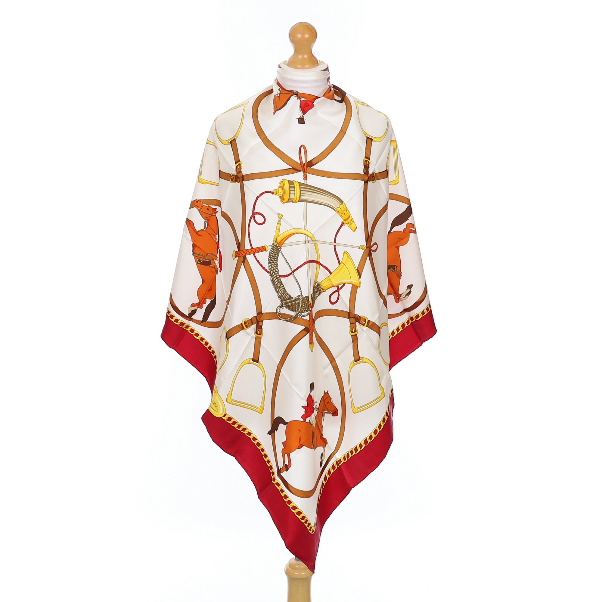 Brand New Gucci Equestrian Vintage Silk Scarf