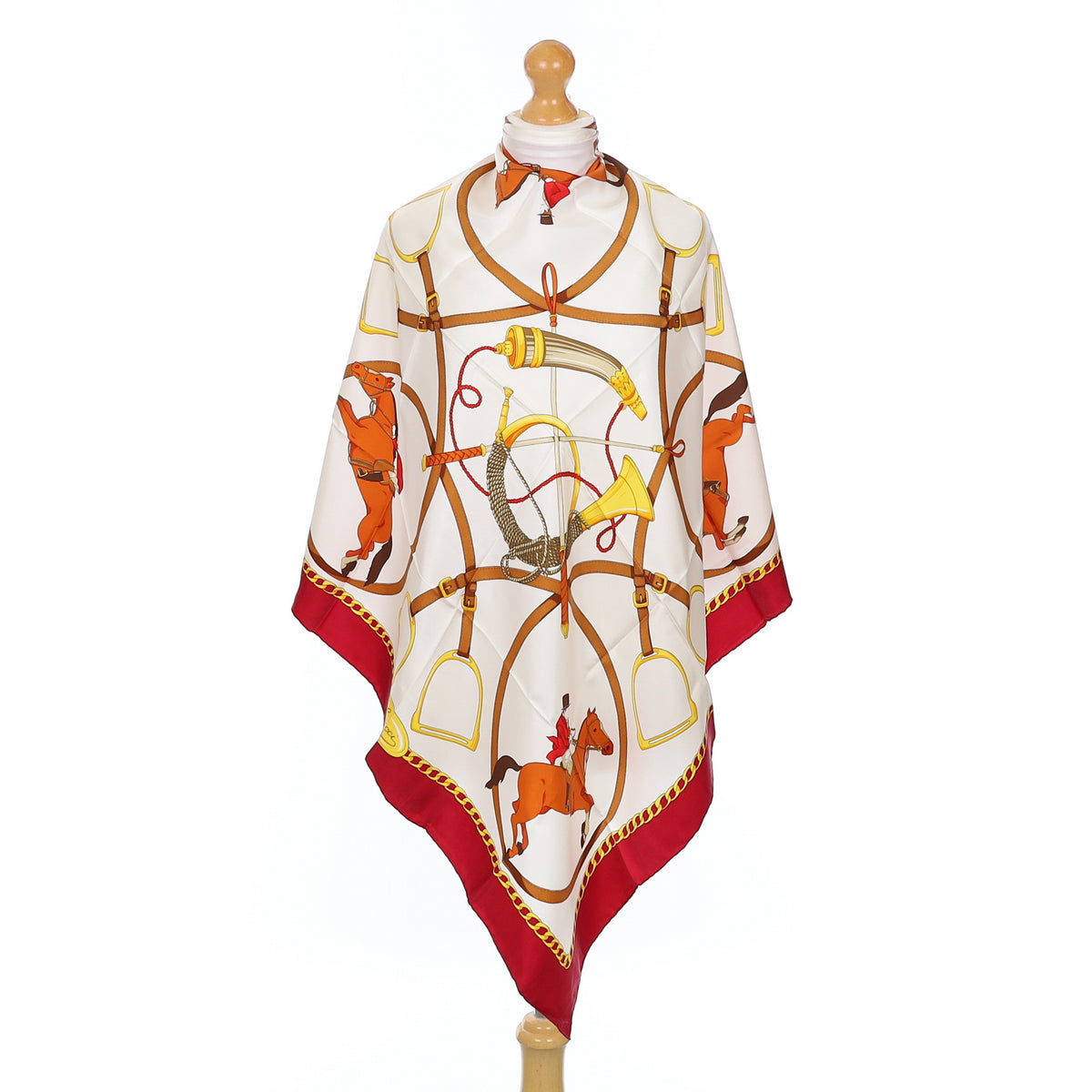 Brand New Gucci Equestrian Vintage Silk Scarf