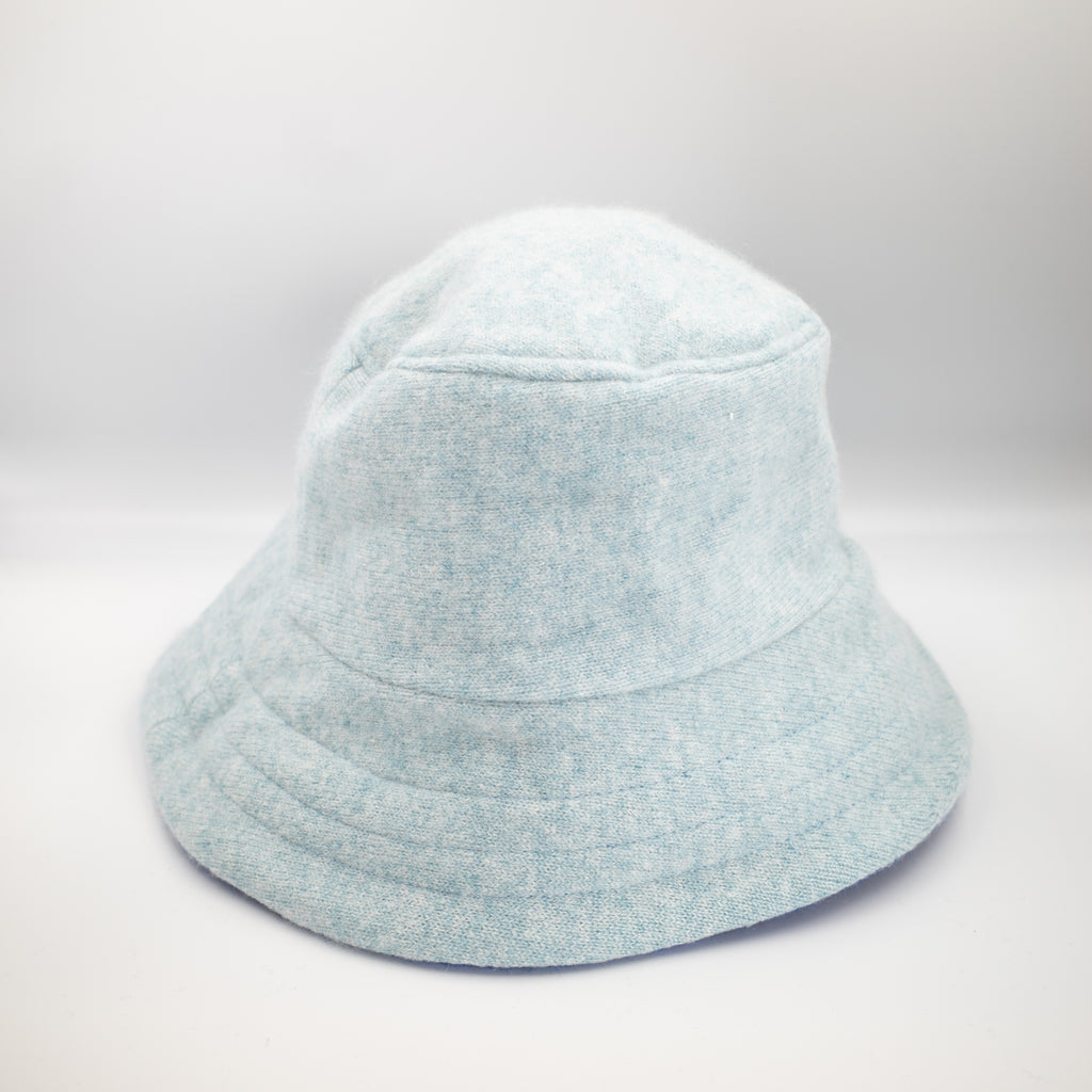 Opal Blue Reversible Cashmere Bucket Hat Large