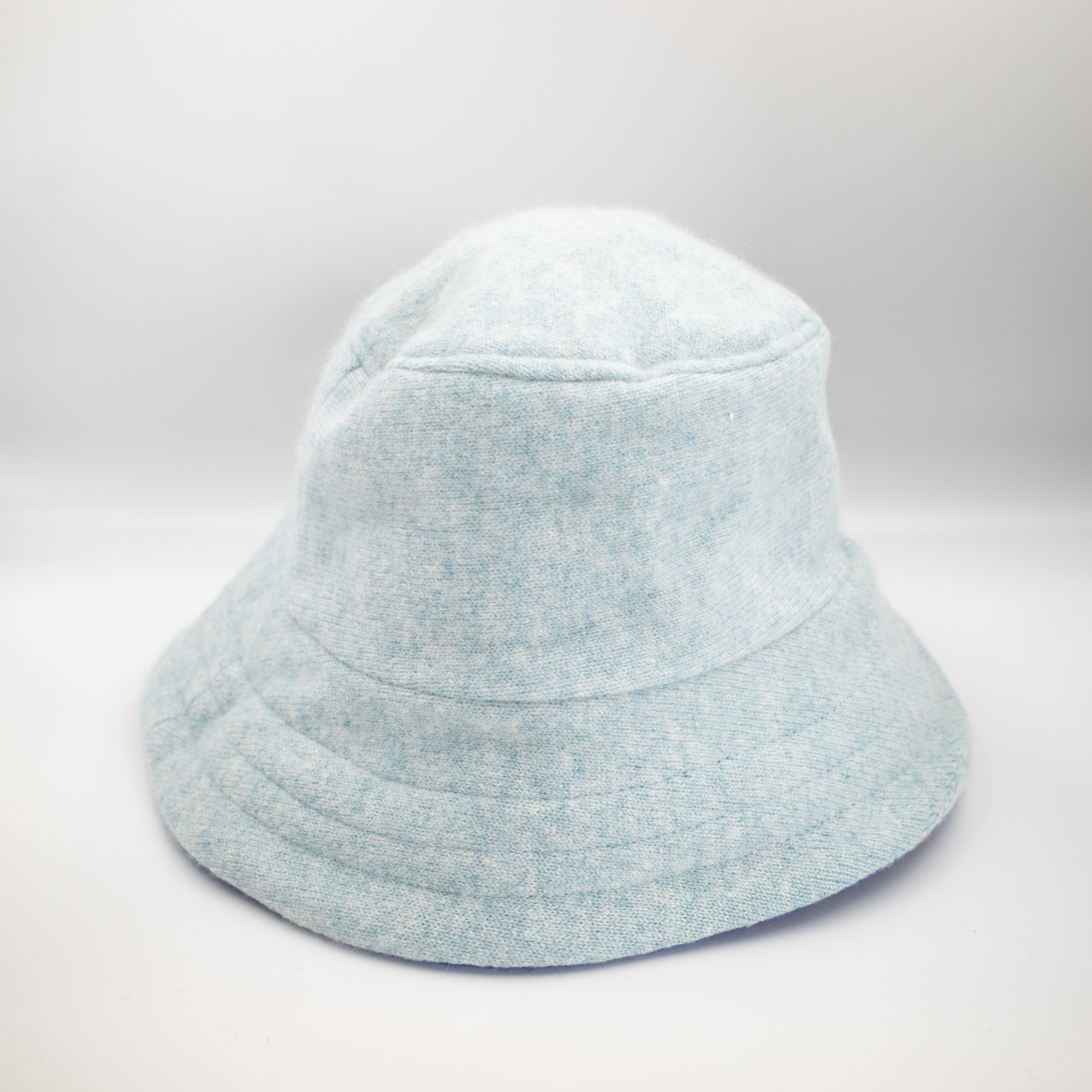 Opal Blue Reversible Cashmere Bucket Hat Large