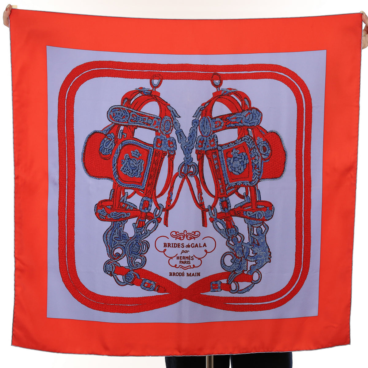 Hermès Brides De Gala Brodé Main Silk Scarf Rare