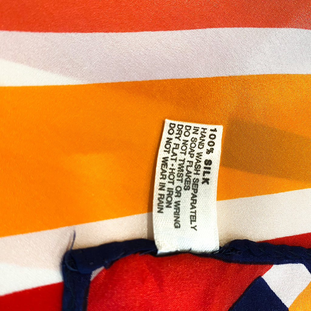 1970s Jacqmar Vintage Silk Scarf