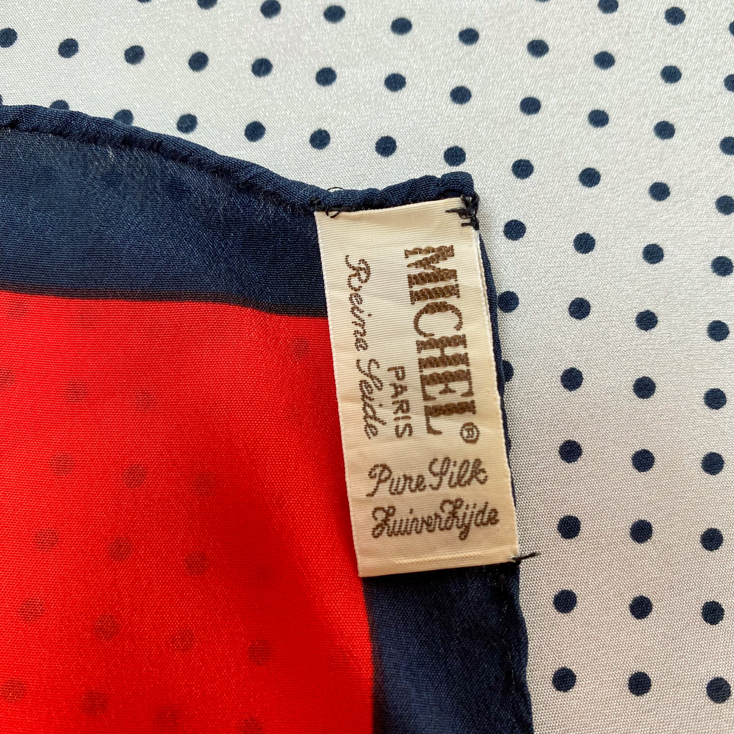 1970s Michel Paris Vintage Silk Scarf