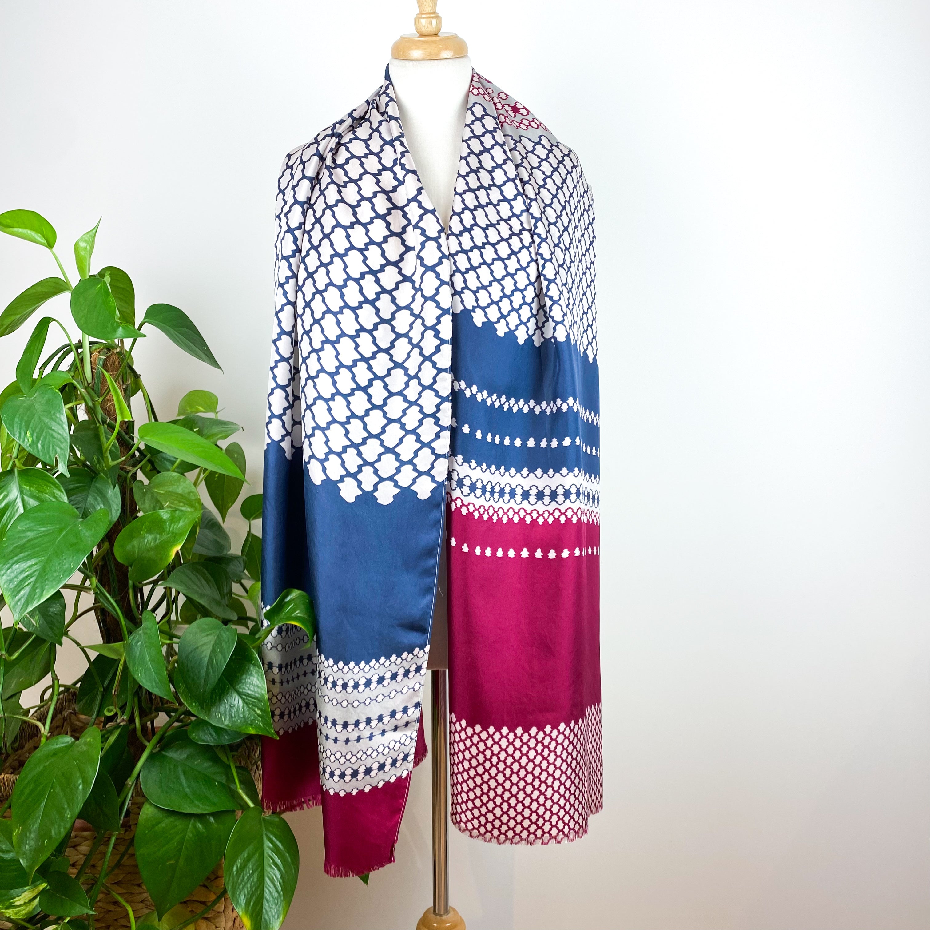 Jaeger Large Wrap Style Silk Scarf