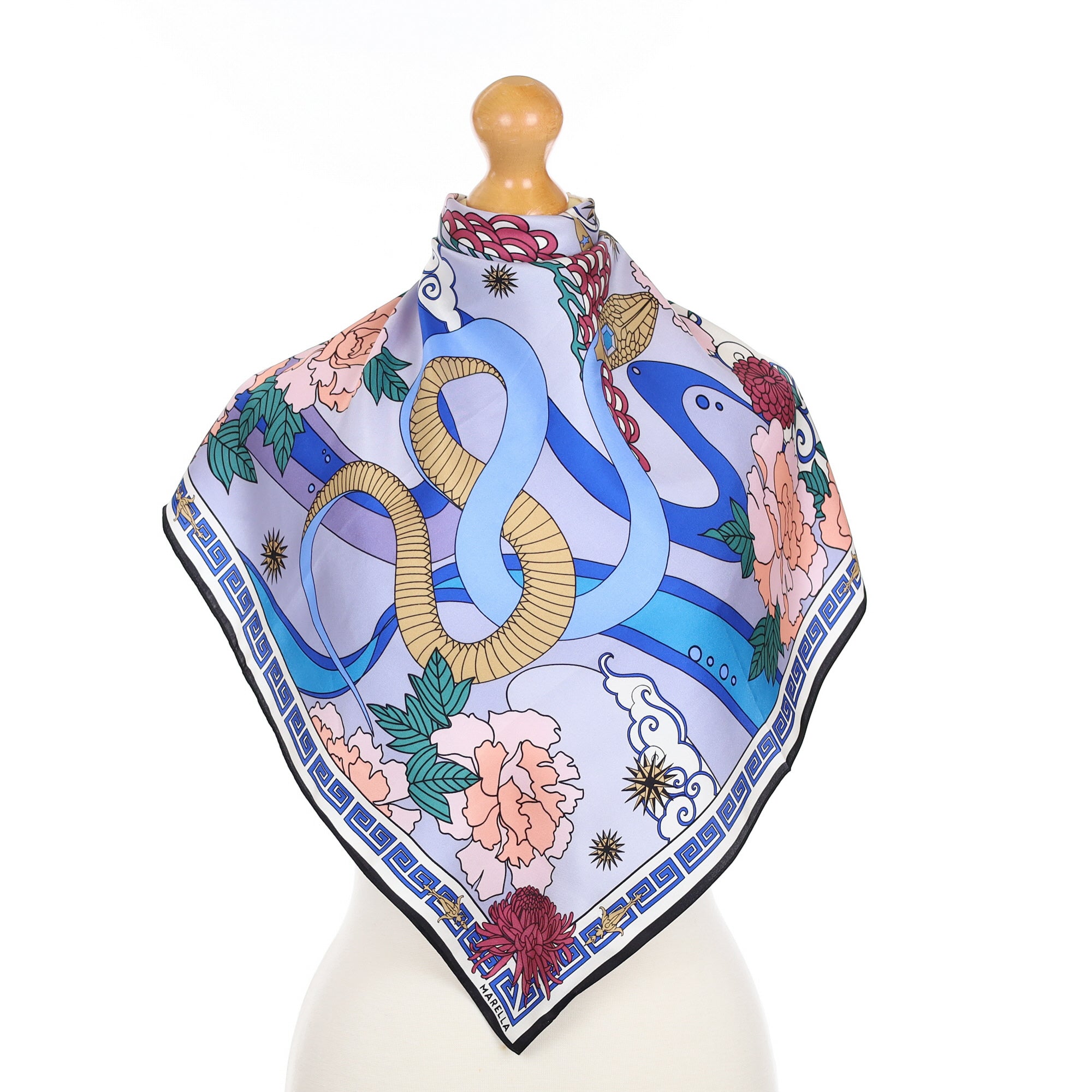 Brand New Marella Mystical Underwater Design Silk Scarf