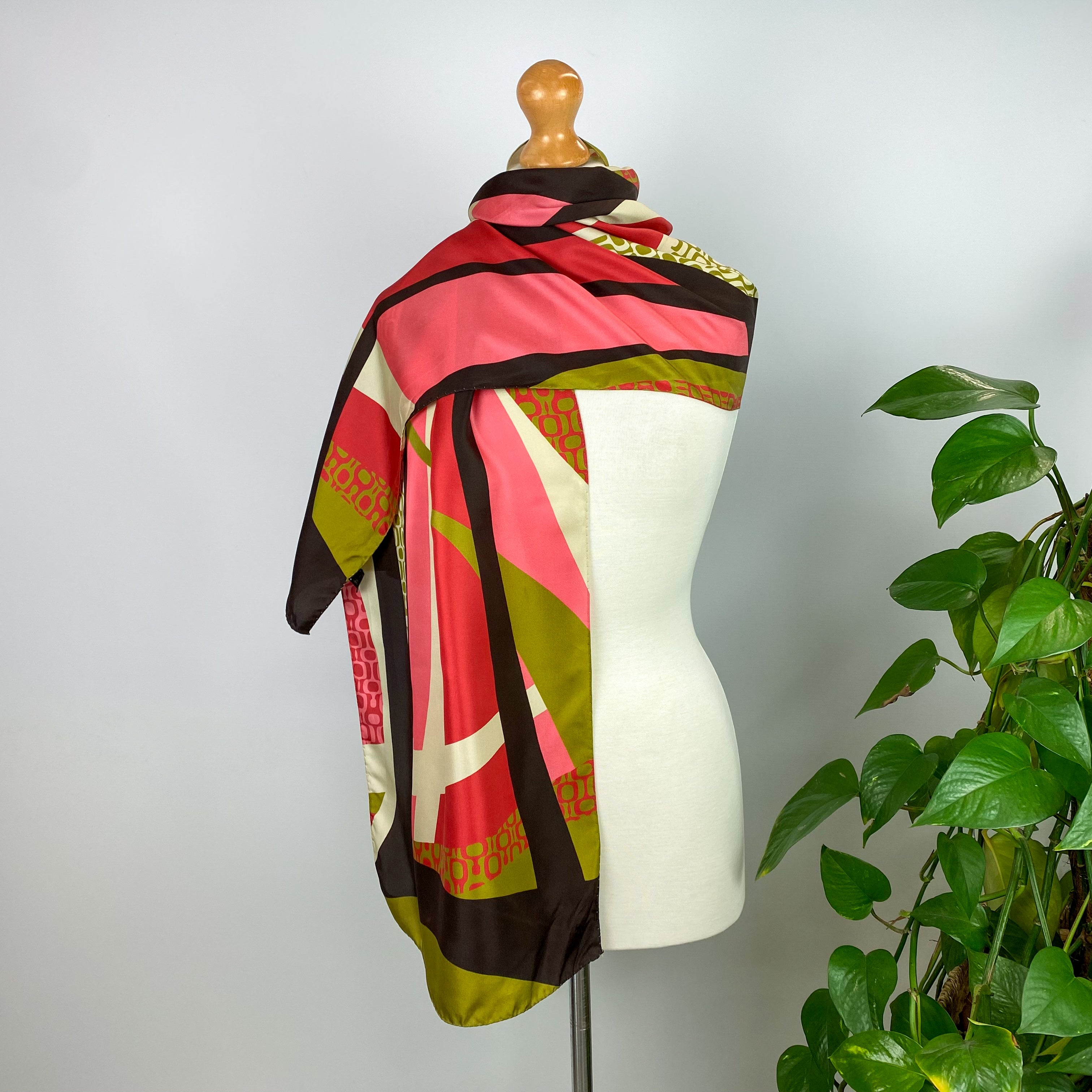 Abstract Pattern Italian Silk Scarf