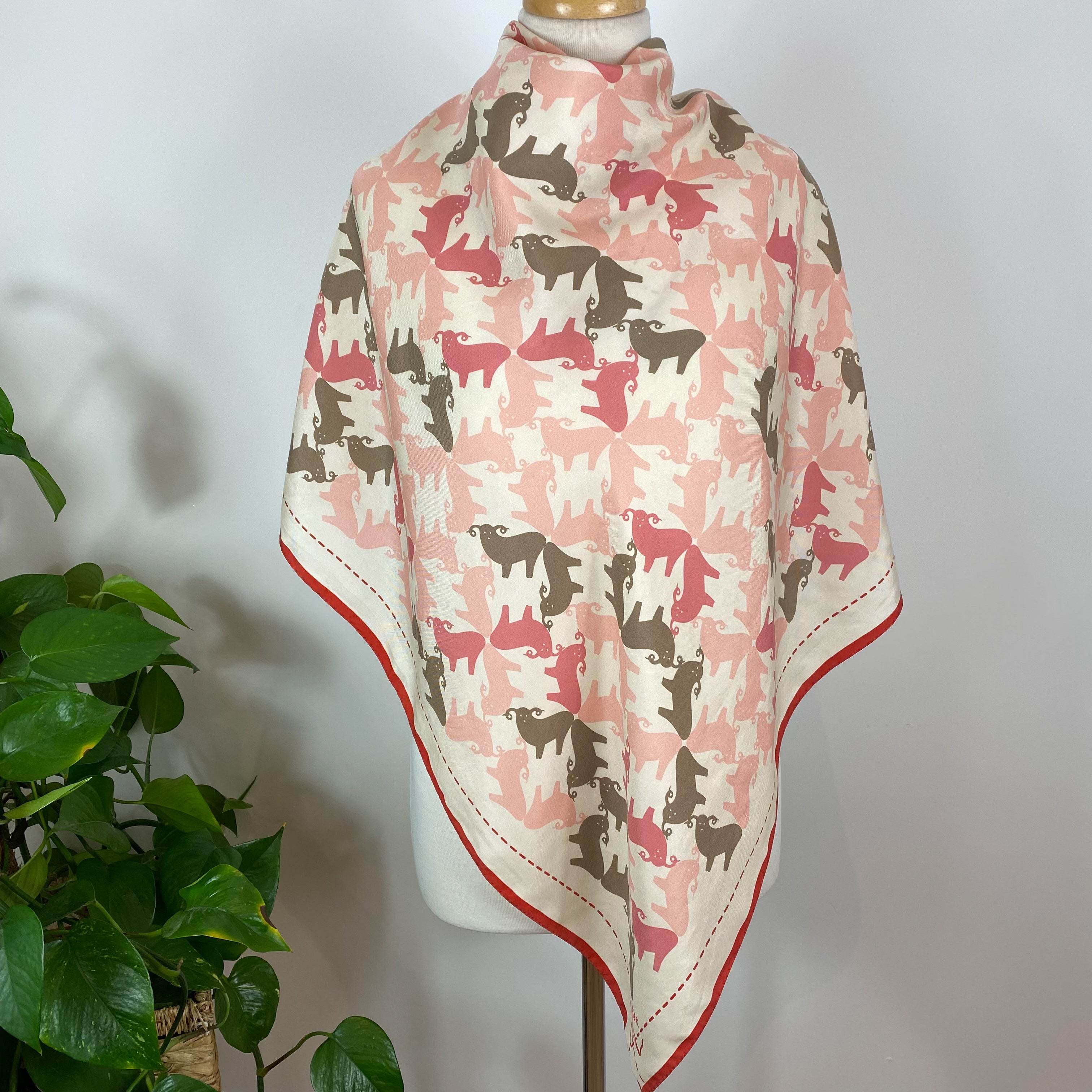 Jaeger Sheep Design Immaculate Silk Scarf